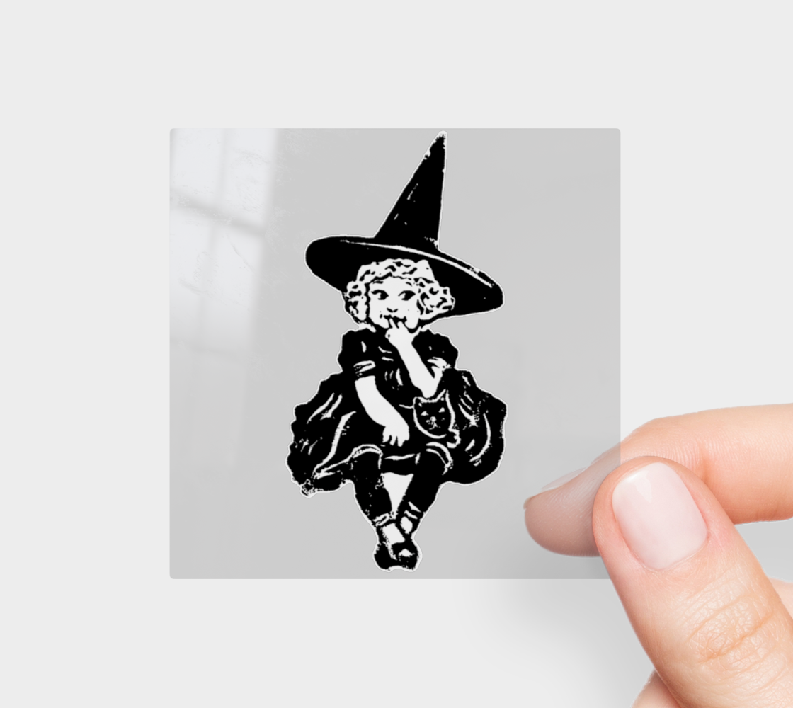 Sapphorica Creations Little Witch Permanent Sticker - Sapphorica Creations