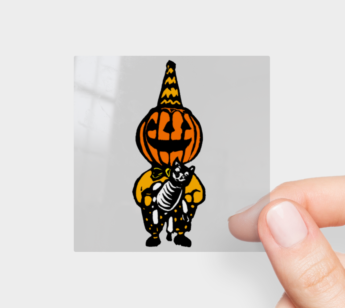Sapphorica Creations Pumpkin Kitty Permanent Sticker