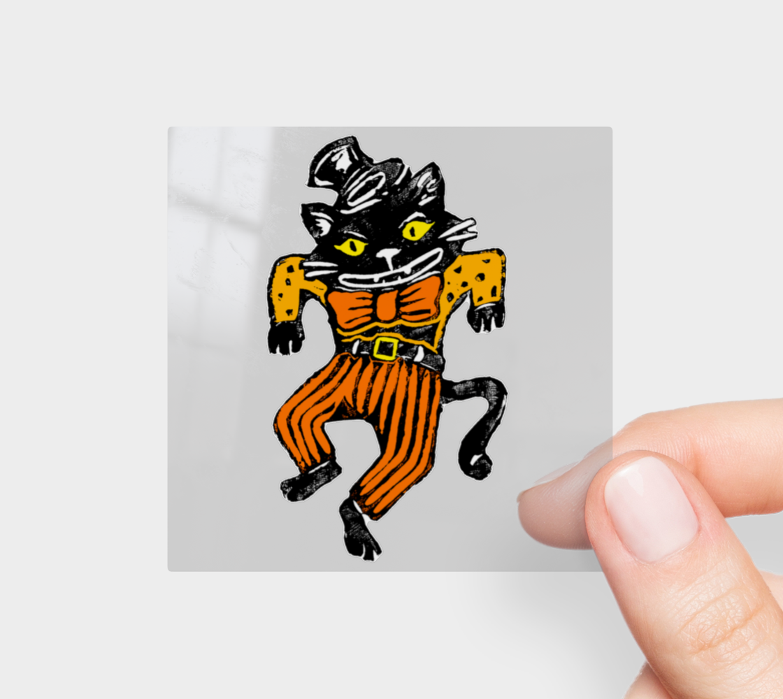 Sapphorica Creations Dancing Kitty Permanent Sticker - Sapphorica Creations