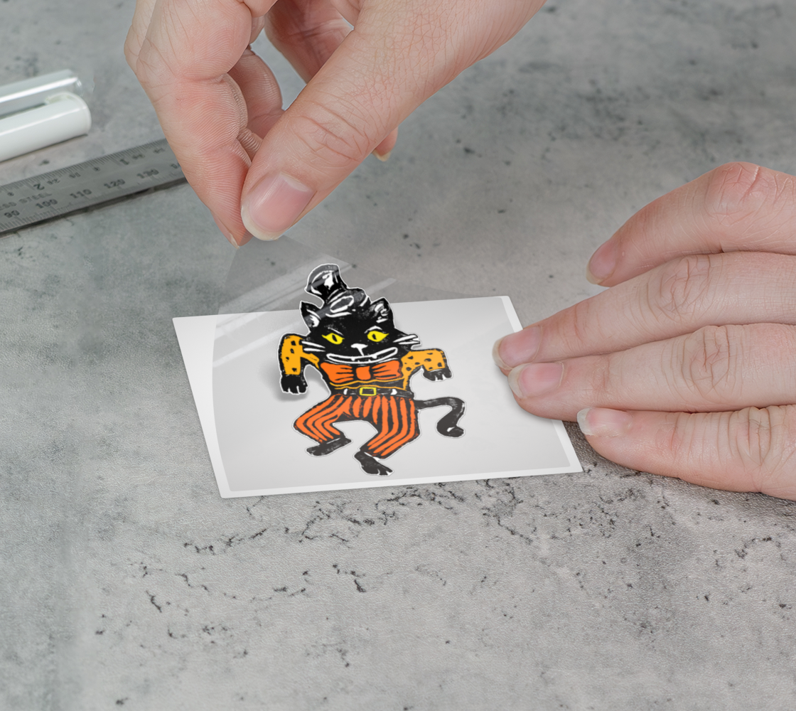 Sapphorica Creations Dancing Kitty Permanent Sticker - Sapphorica Creations