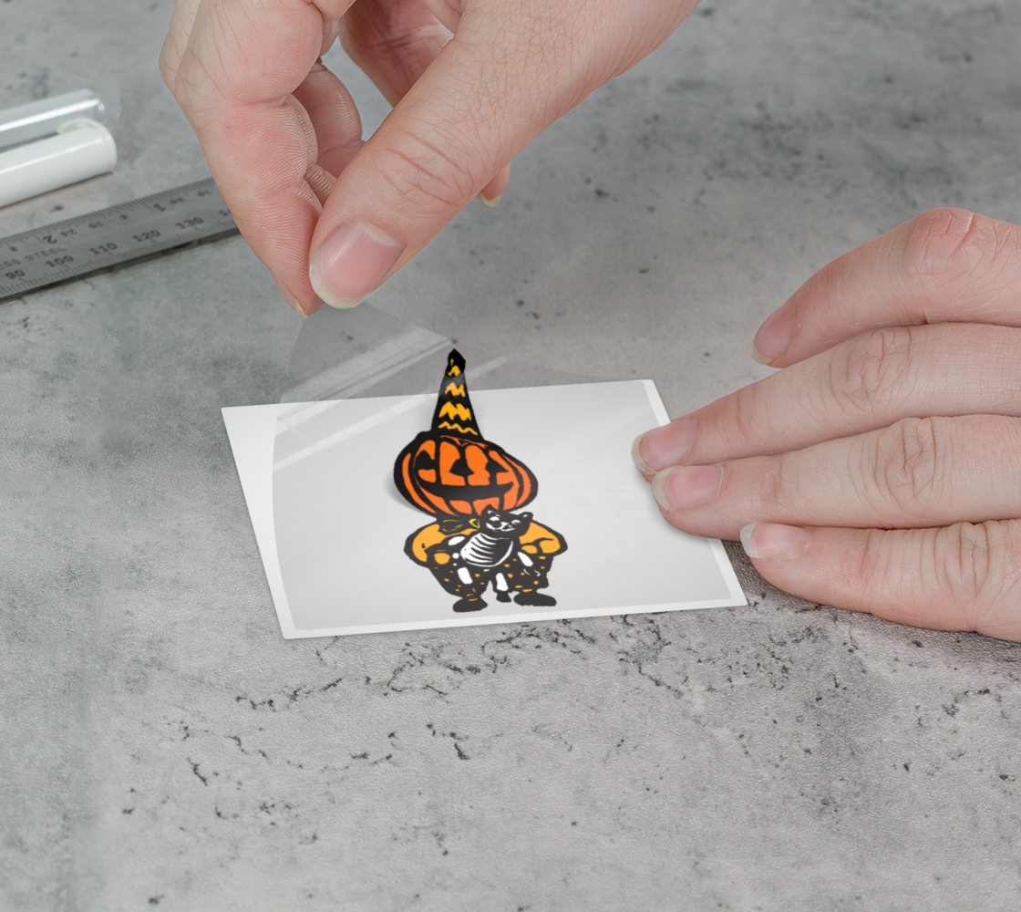 Sapphorica Creations Pumpkin Kitty Permanent Sticker