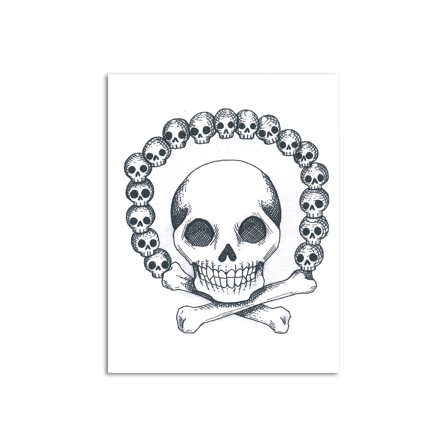 Sapphorica Creations Skulls and Bones Art Card - Sapphorica Creations