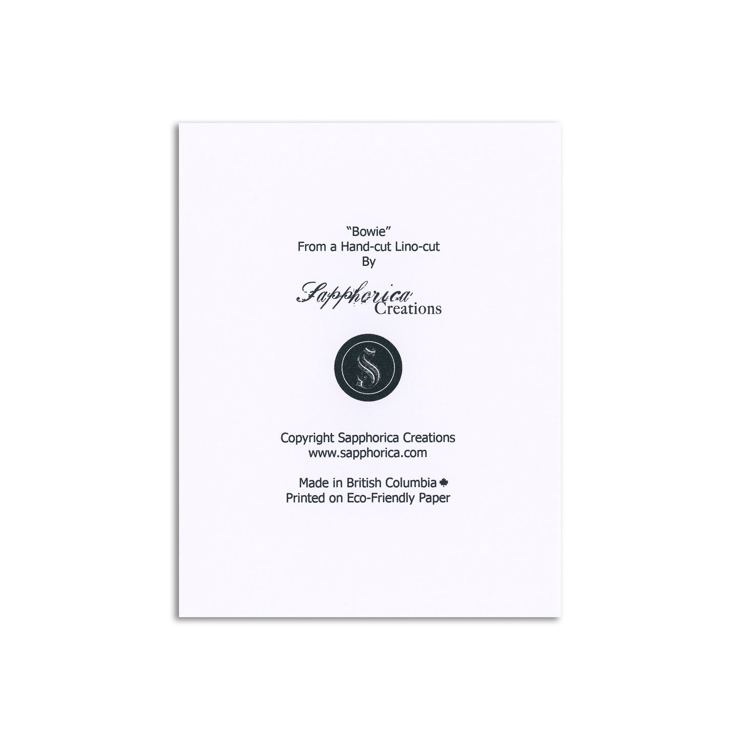 Sapphorica Creations Bowie Art Card