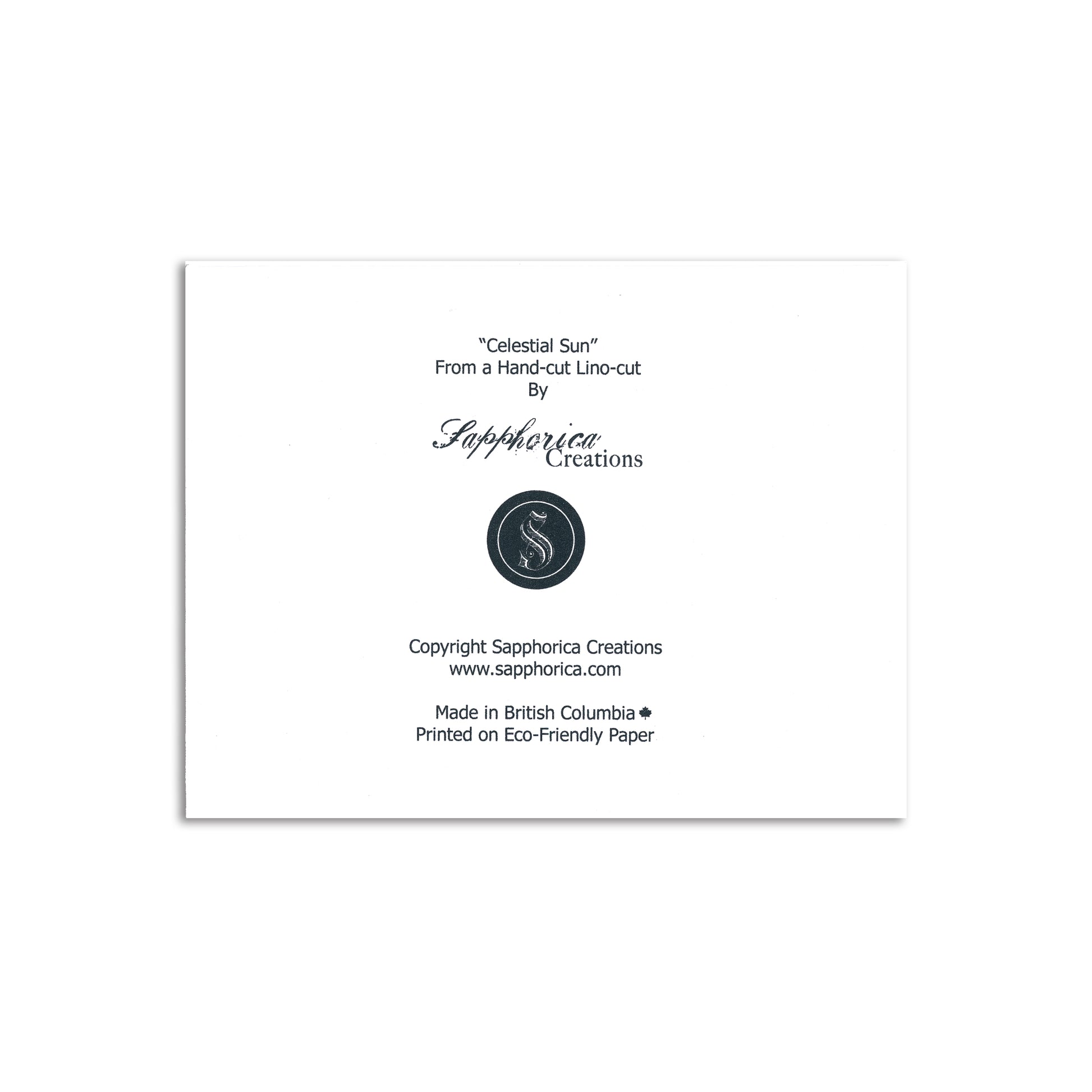 Sapphorica Creations Celestial Sun Art Card - Sapphorica Creations