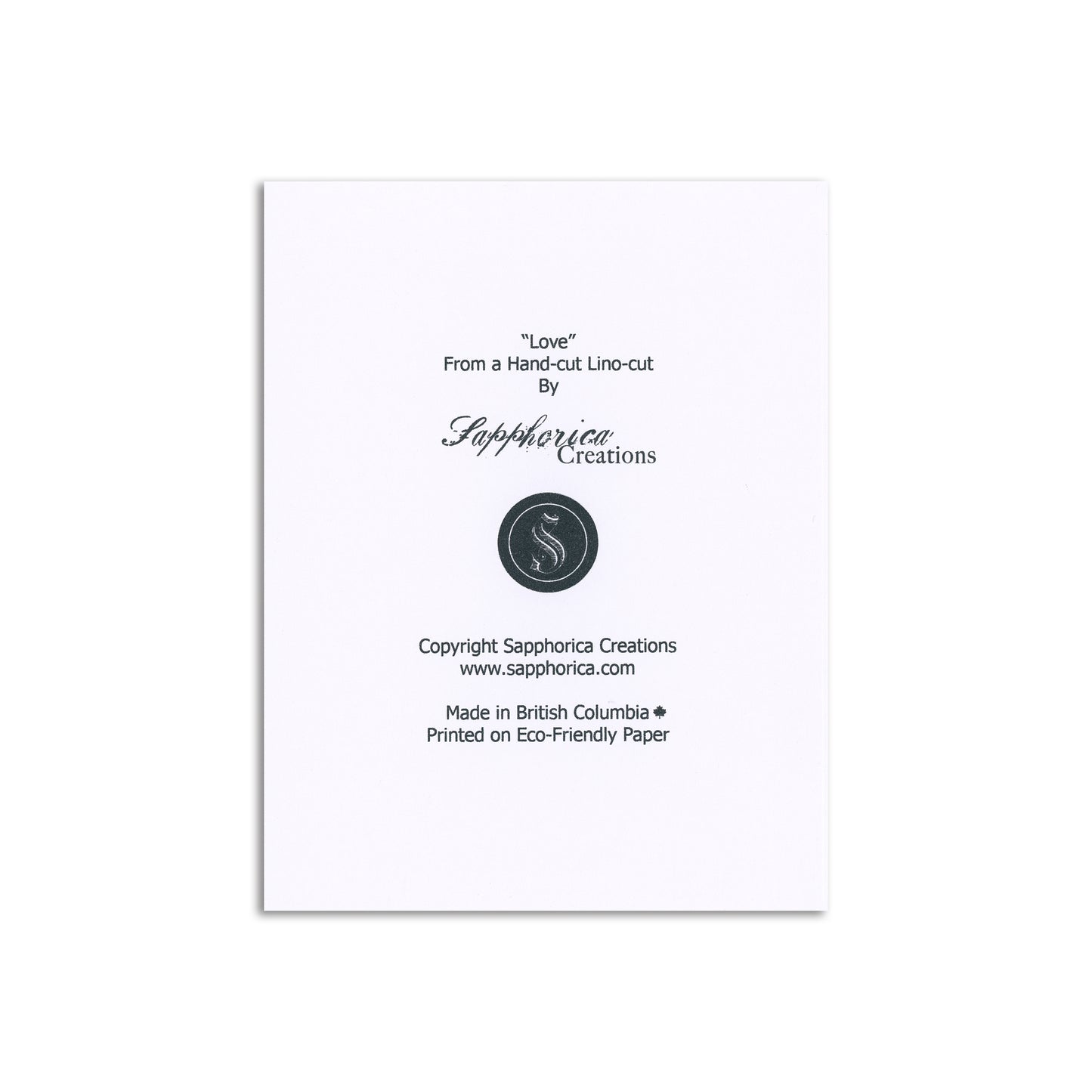 Sapphorica Creations Love Art Card