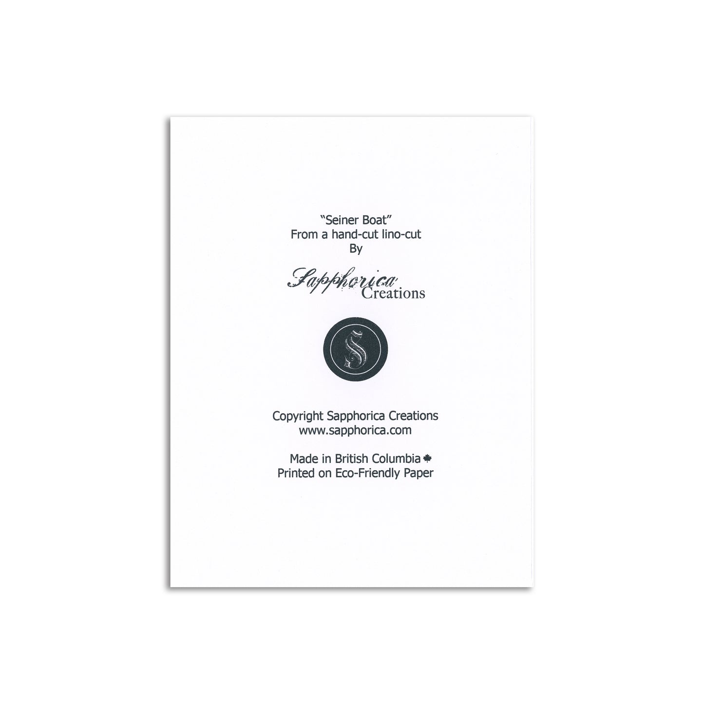 Sapphorica Creations Seiner Boat Art Card