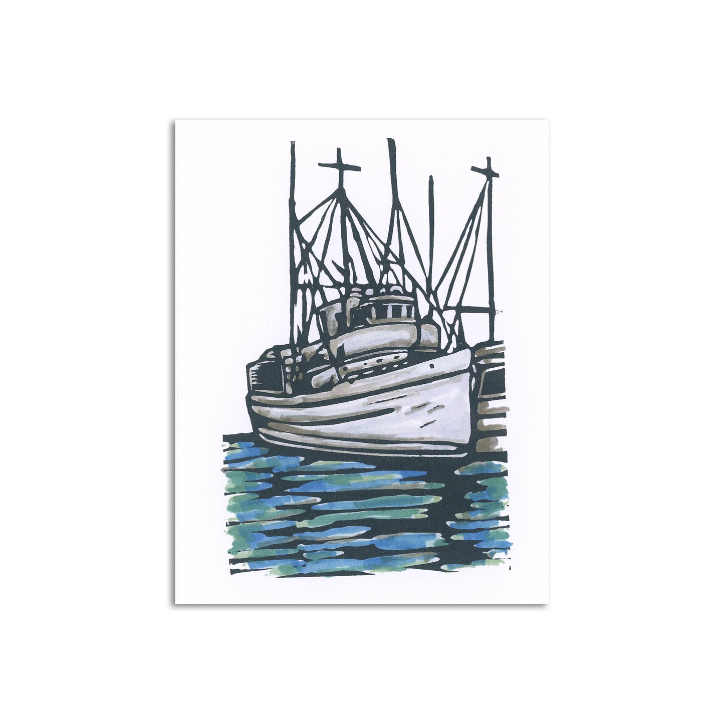Sapphorica Creations Seiner Boat Art Card