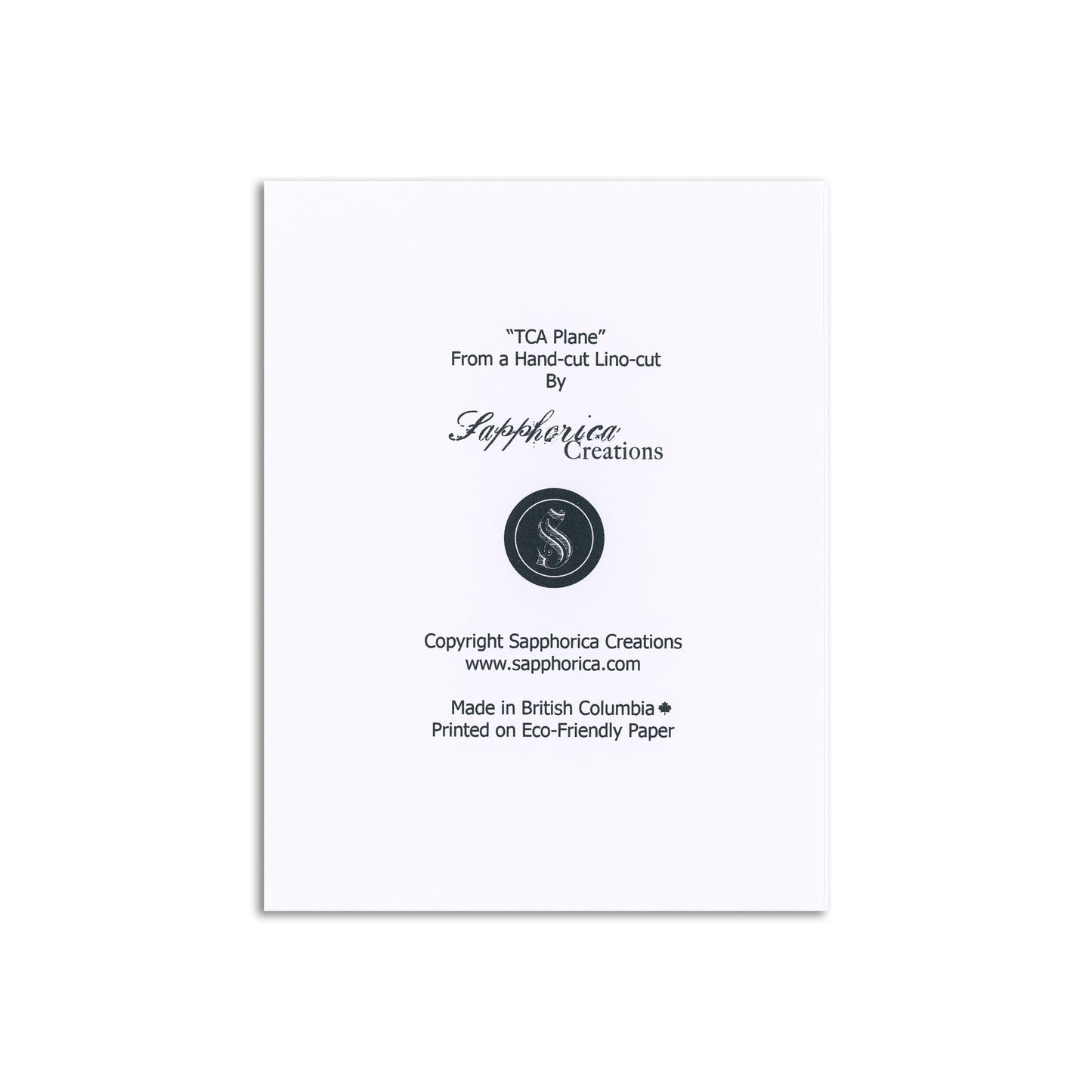 Sapphorica Creations TCA Plane Art Card