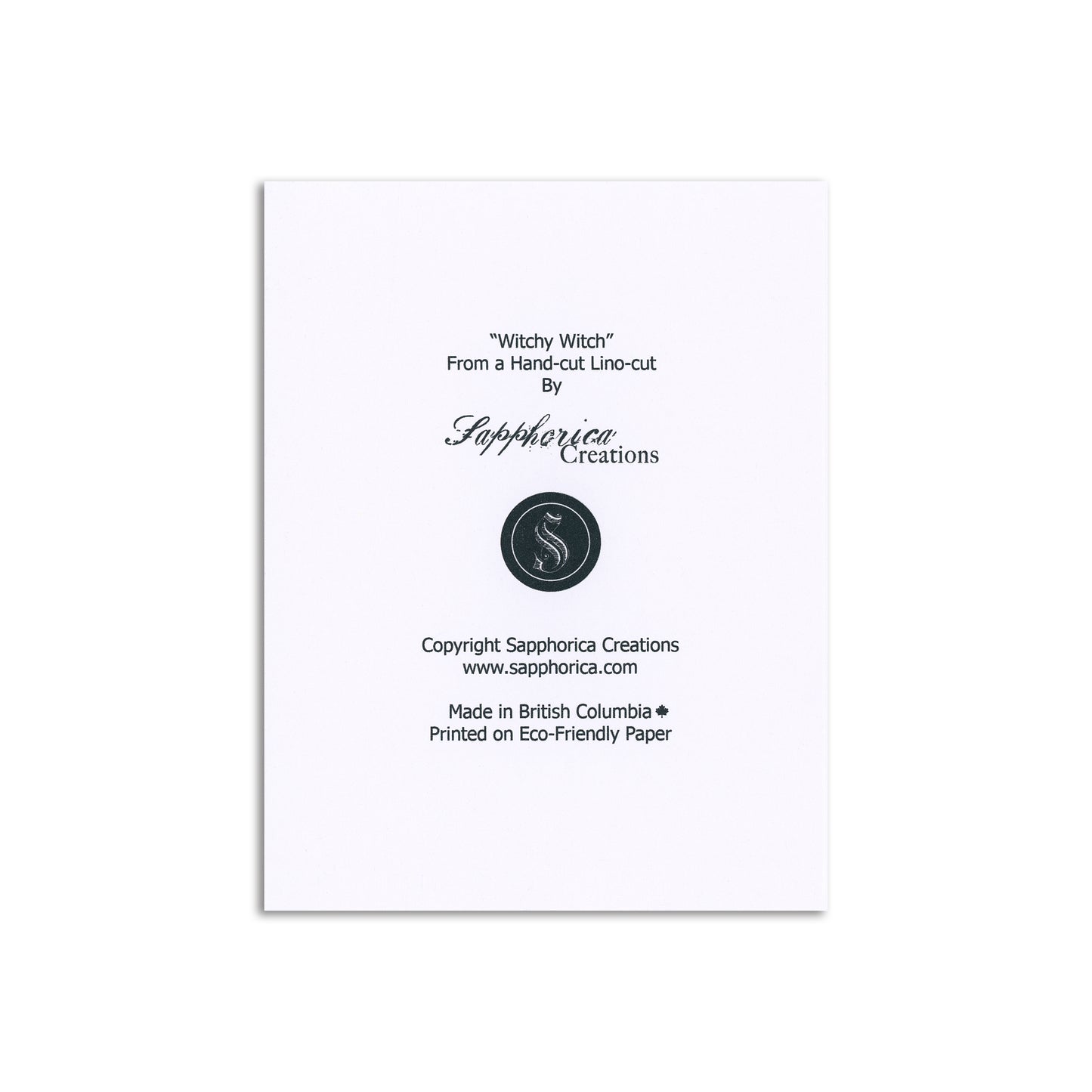 Sapphorica Creations Witchy Witch Art Card