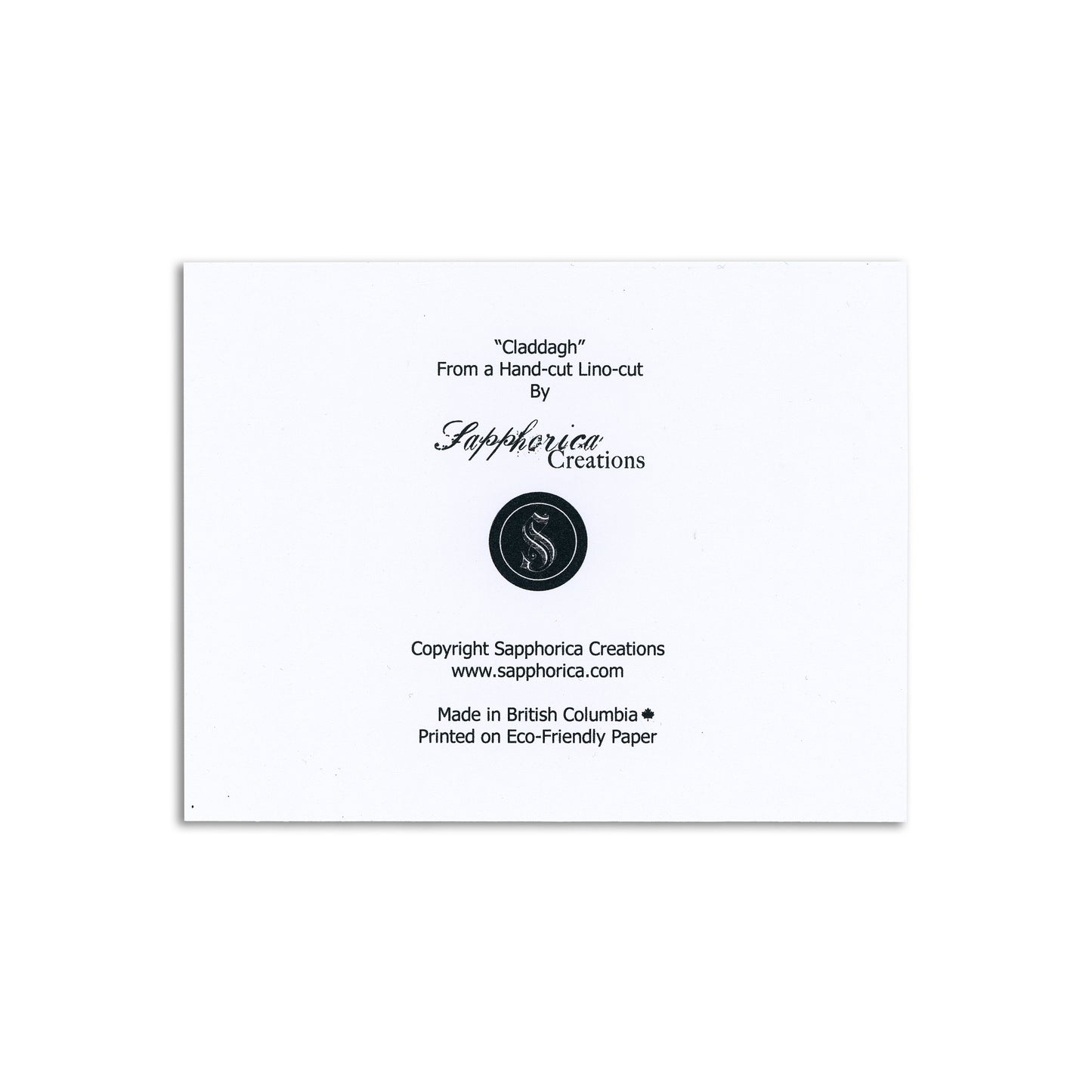 Sapphorica Creations Claddagh Art Card - Sapphorica Creations