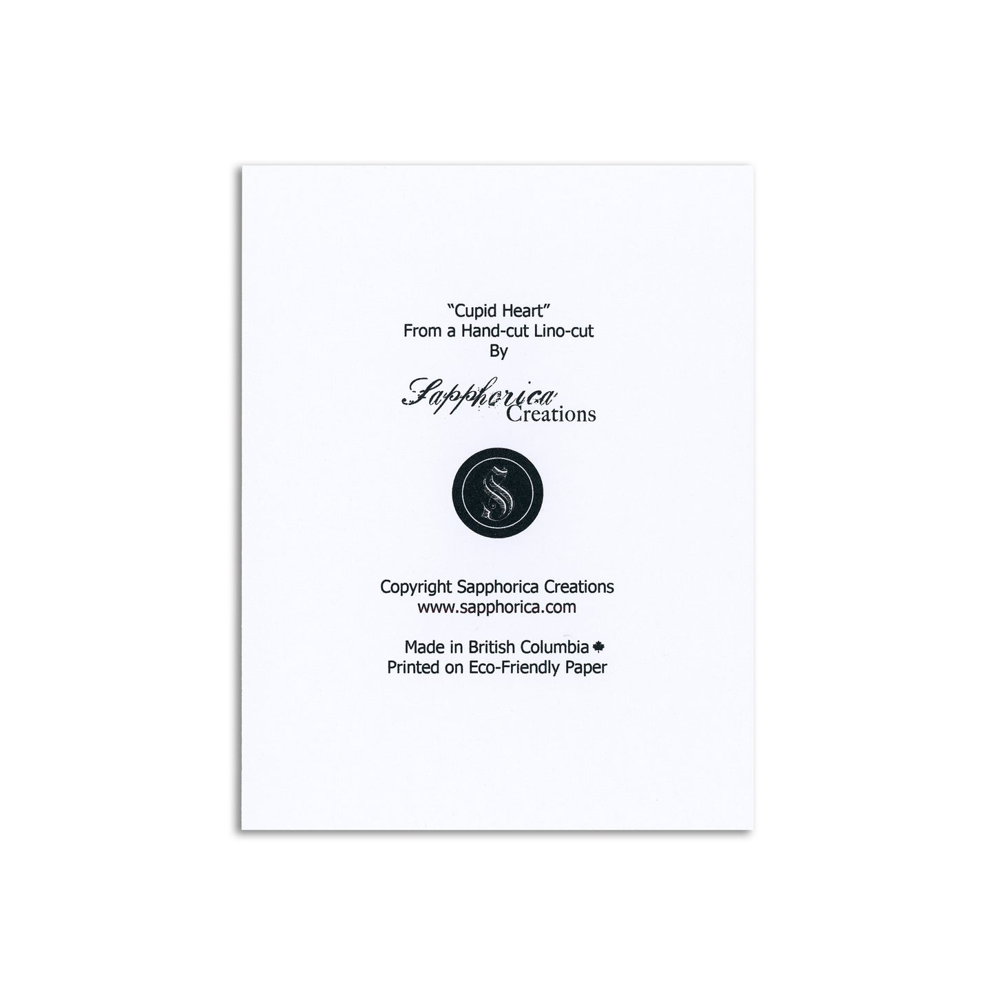 Sapphorica Creations Cupid Heart Art Card - Sapphorica Creations