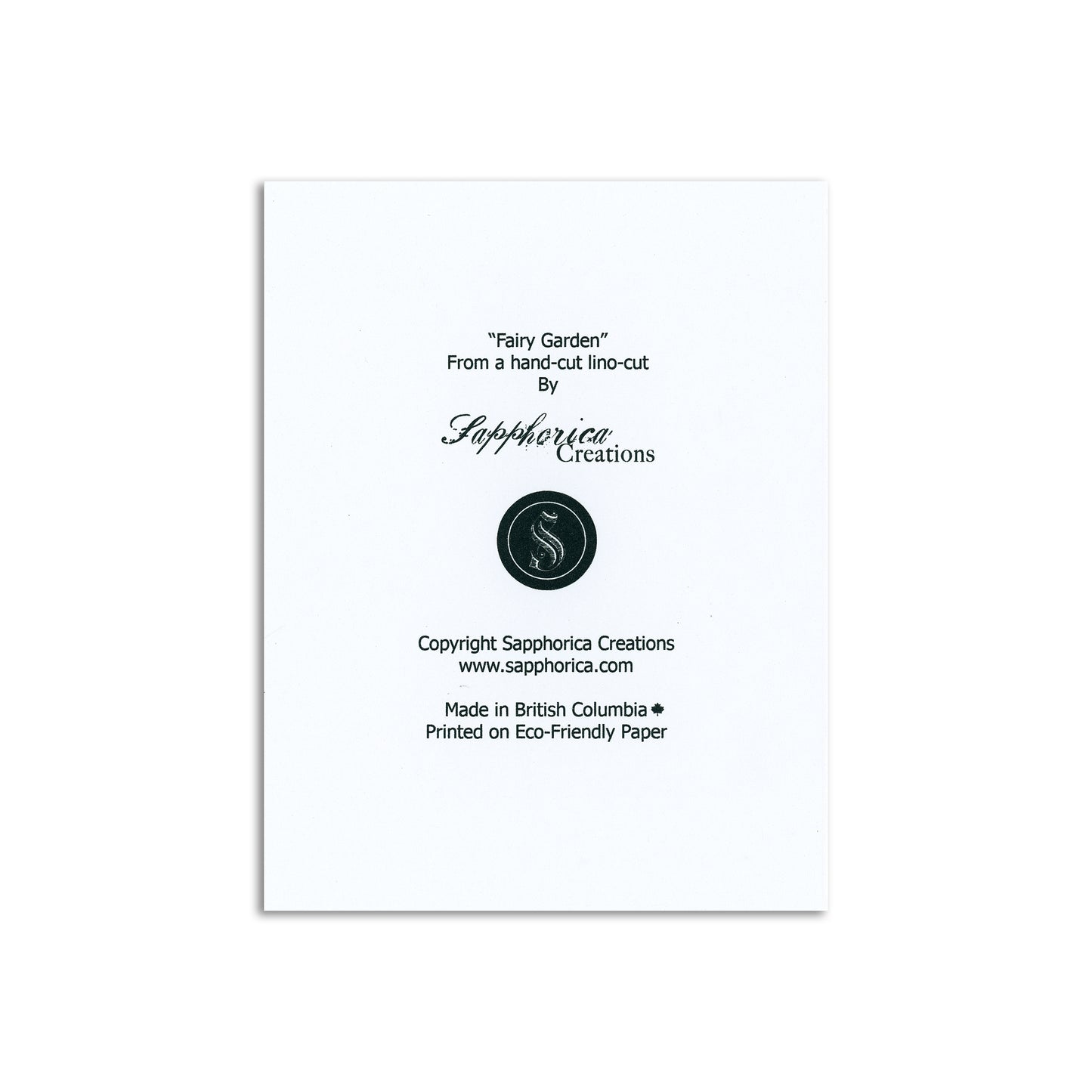 Sapphorica Creations Fairy Garden Art Card - Sapphorica Creations