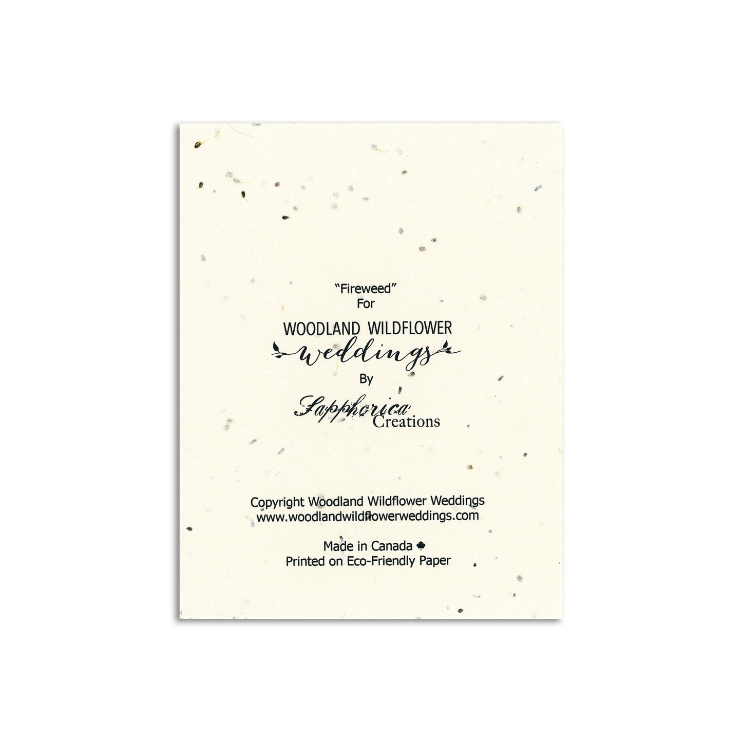 Woodland Wildflower x Sapphorica Creations Fireweed Wildflower Seed Art Card - Sapphorica Creations