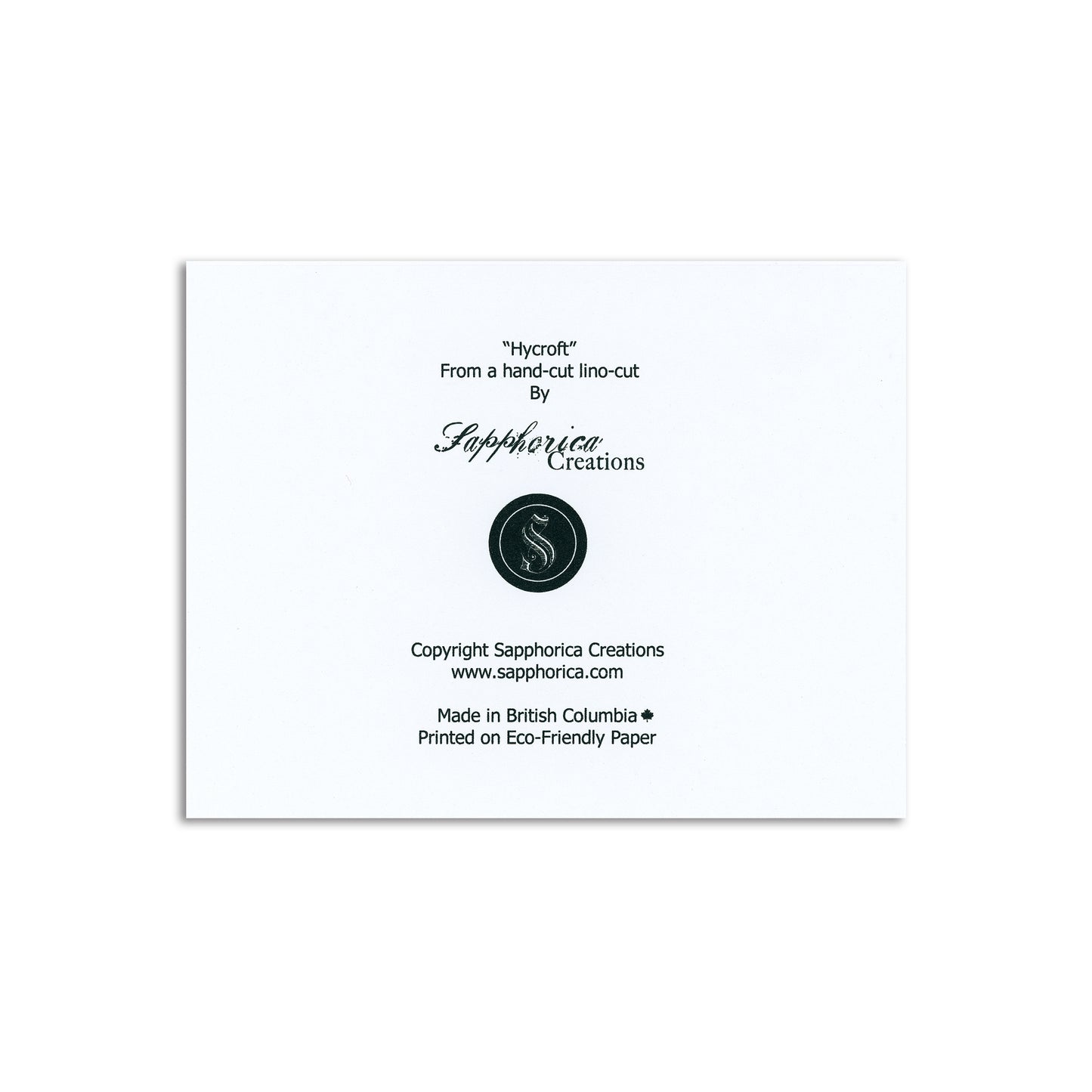 Sapphorica Creations Hycroft Art Card - Sapphorica Creations