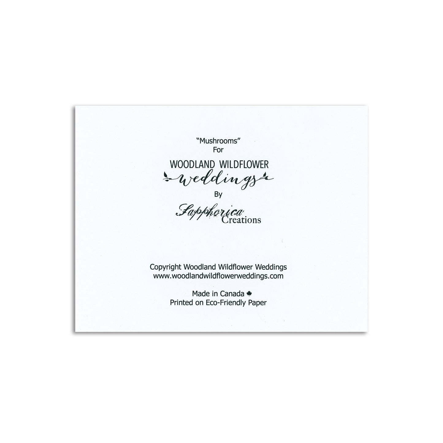 Woodland Wildflower x Sapphorica Creations- Mushrooms Art Card - Sapphorica Creations