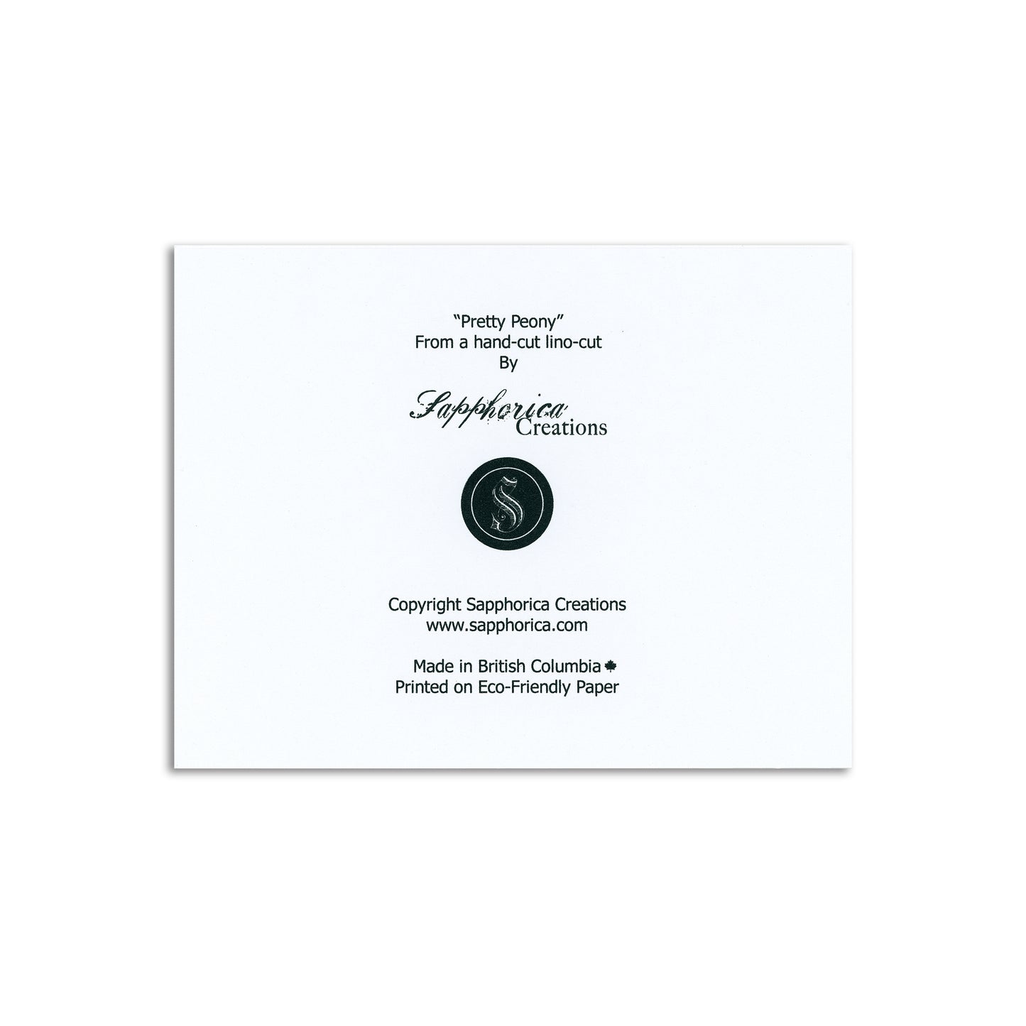 Sapphorica Creations Peony Art Card - Sapphorica Creations
