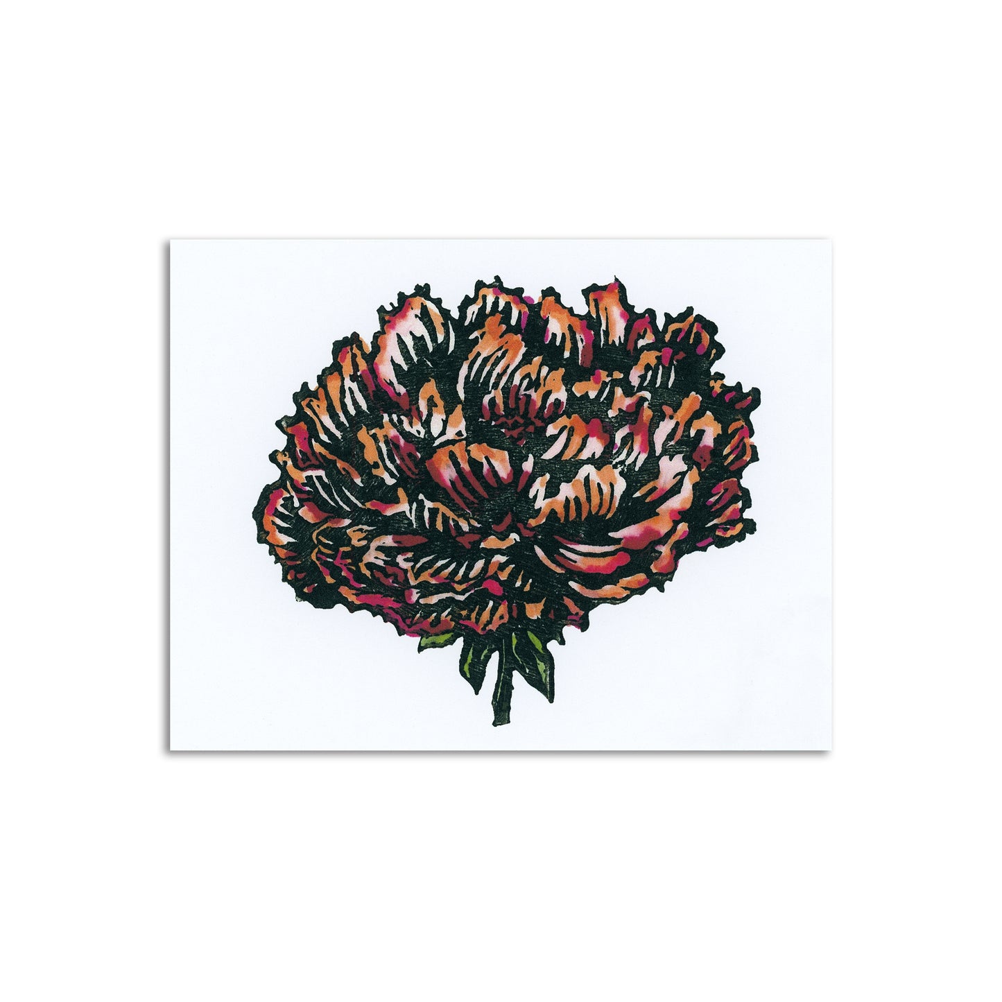 Sapphorica Creations Peony Art Card - Sapphorica Creations