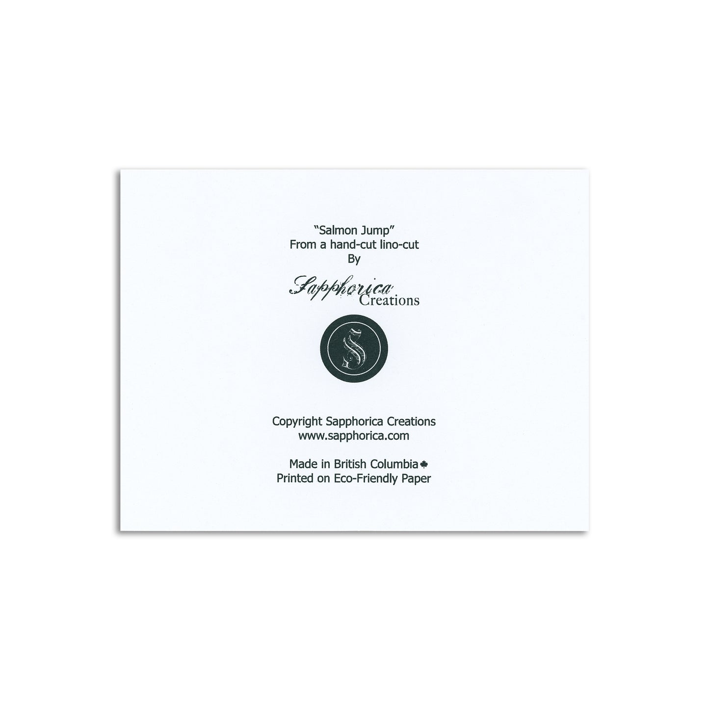 Sapphorica Creations Salmon Jump Art Card - Sapphorica Creations