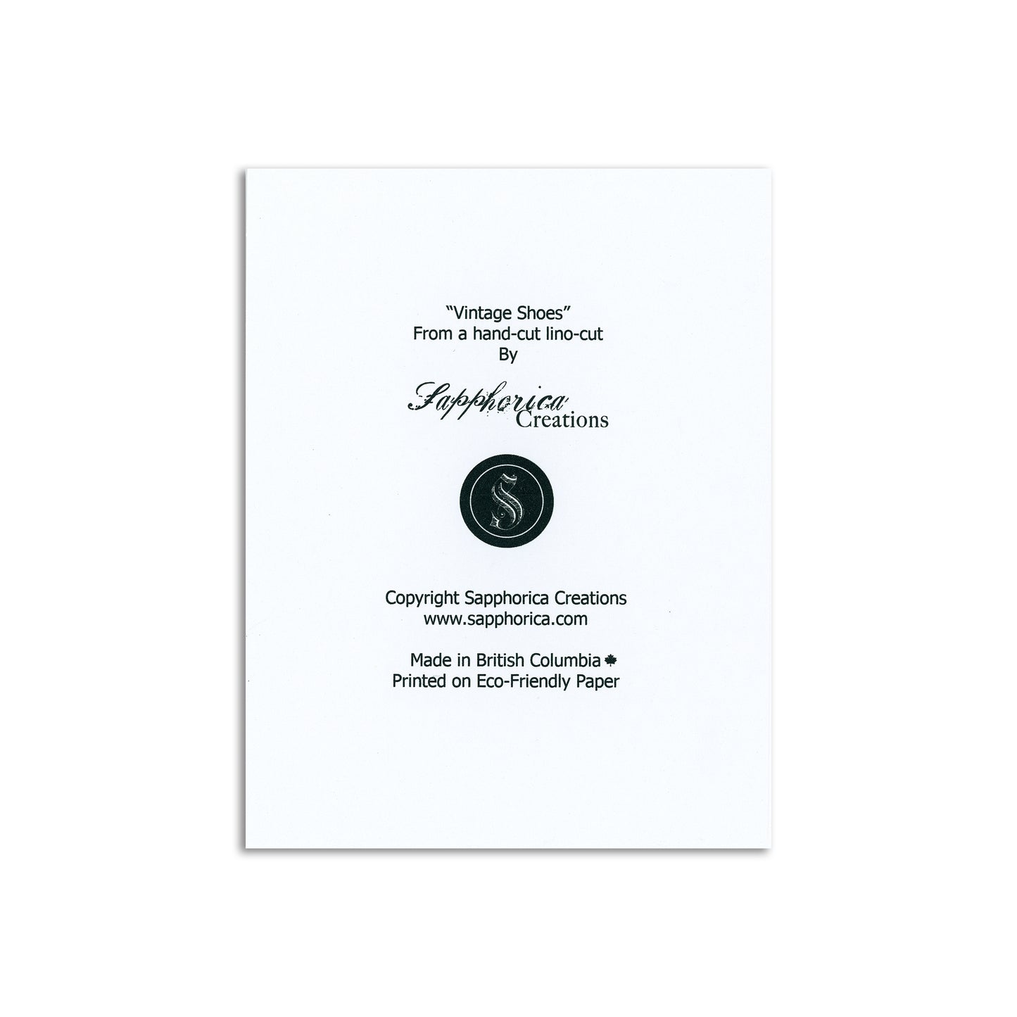 Sapphorica Creations Vintage Shoes Art Card - Sapphorica Creations