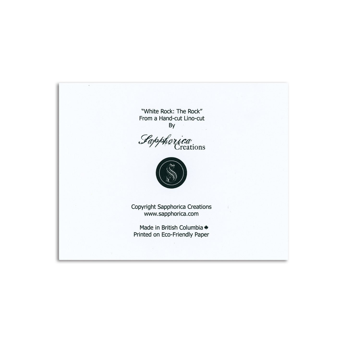Sapphorica Creations The Rock (White Rock) Art Card - Sapphorica Creations