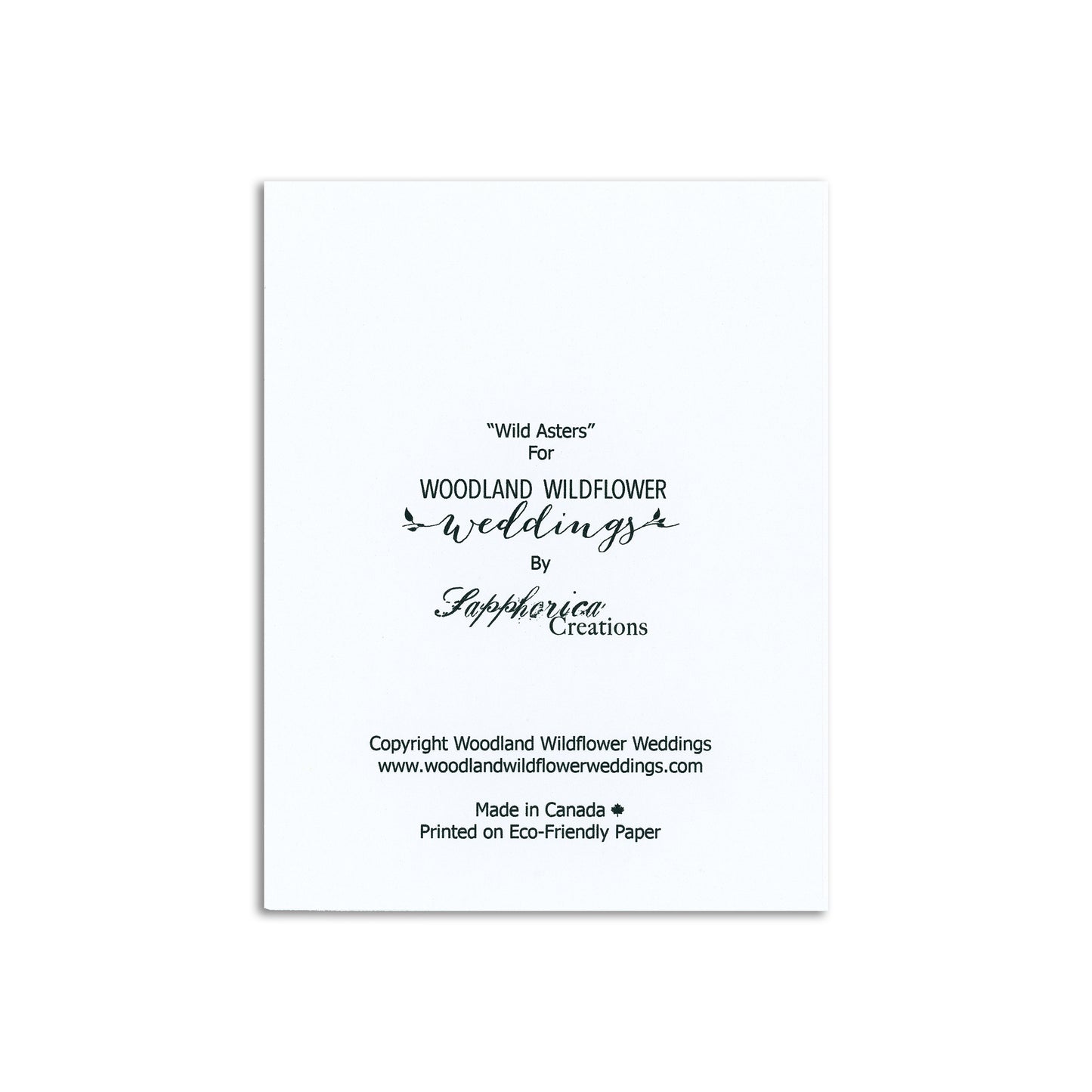Woodland Wildflower x Sapphorica Creations- Wild Asters Art Card - Sapphorica Creations