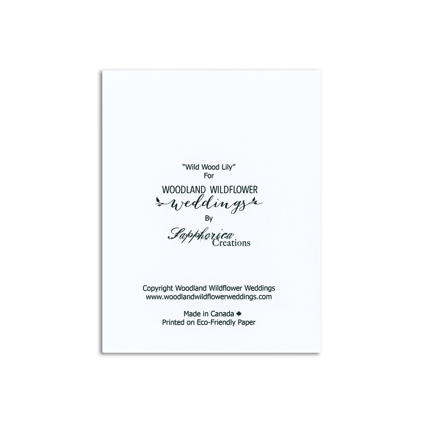 Woodland Wildflower x Sapphorica Creations- Wild Wood Lily Art Card - Sapphorica Creations