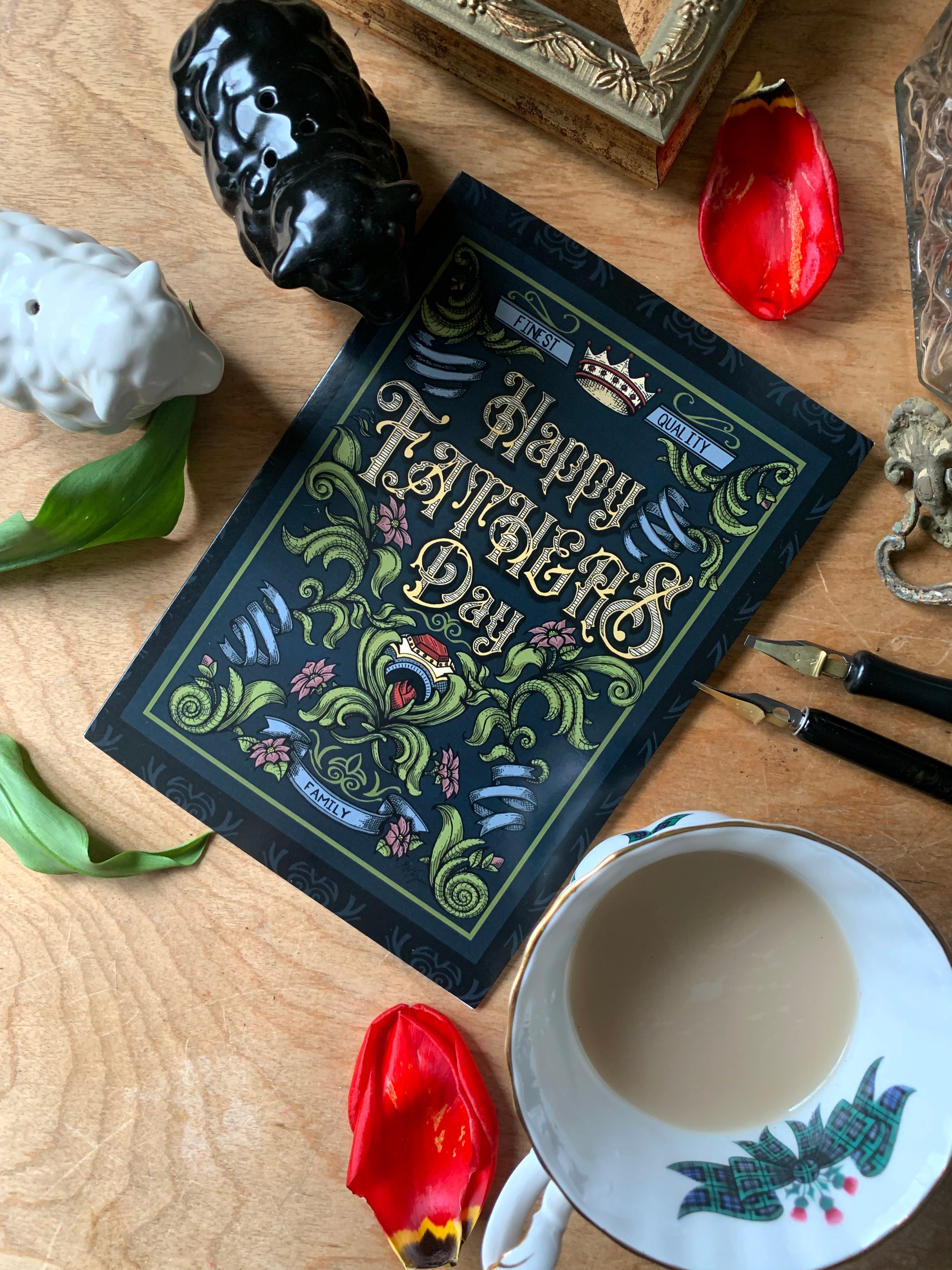 Sapphorica Creations Hand-Illustrated Father's Day Art Card