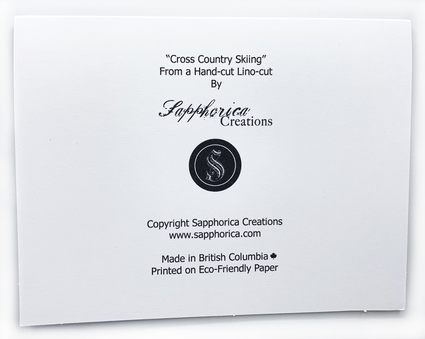 Sapphorica Creations Cross Country Skiing Art Card - Sapphorica Creations