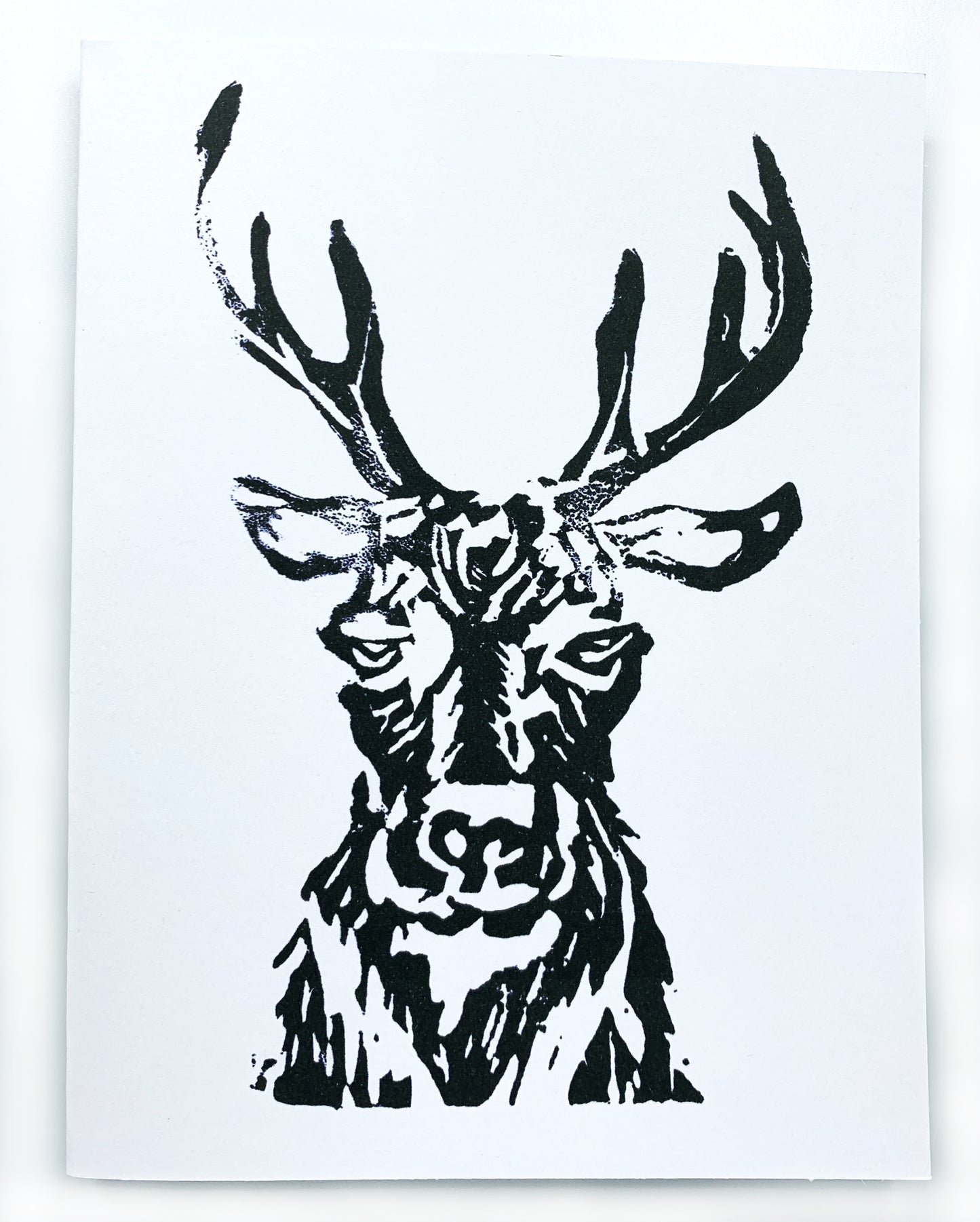 Sapphorica Creations Tired Reindeer Art Card - Sapphorica Creations