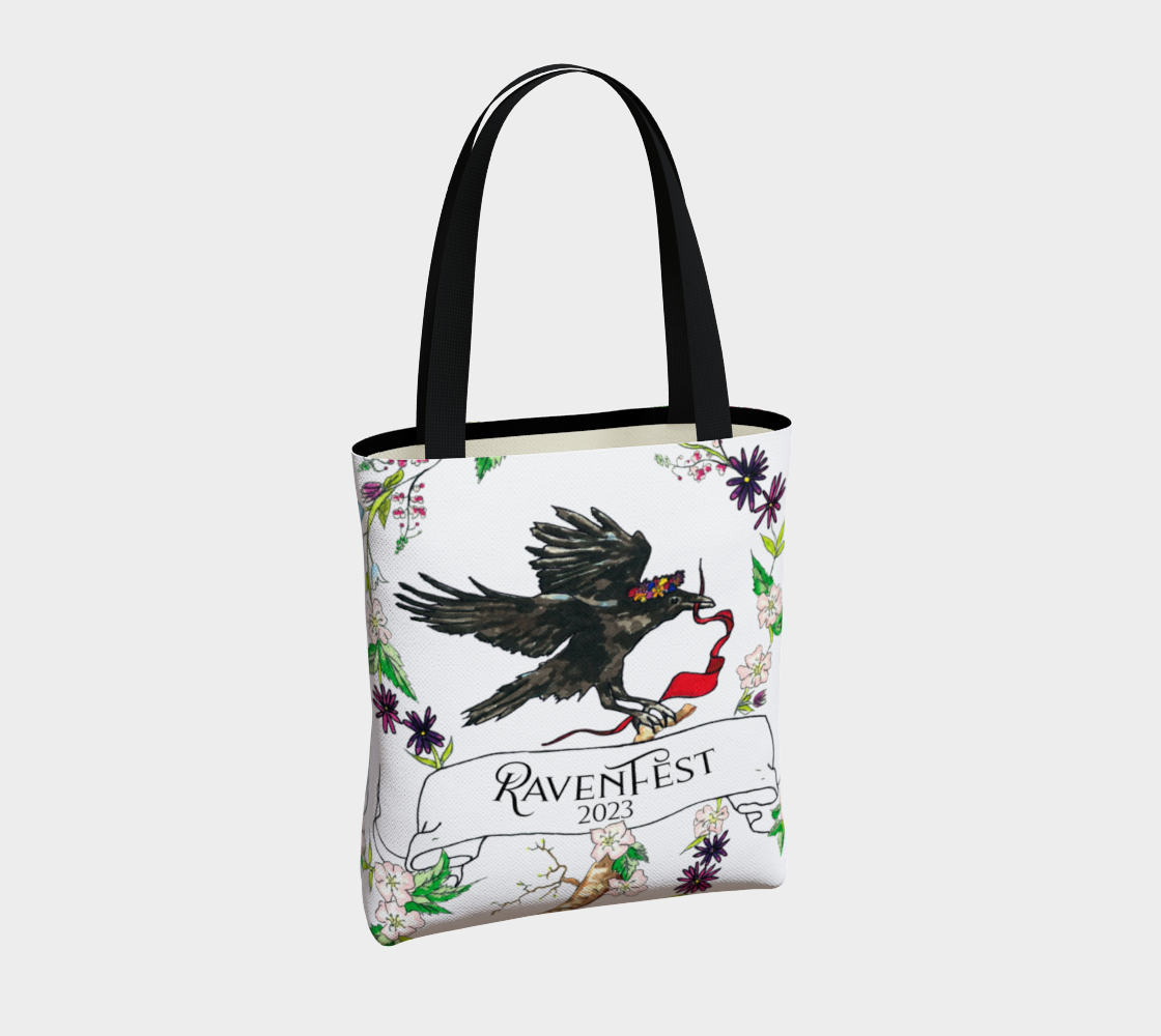 Woodland Wildflower RavenFest 2023 Tote x Sapphorica Creations - Sapphorica Creations