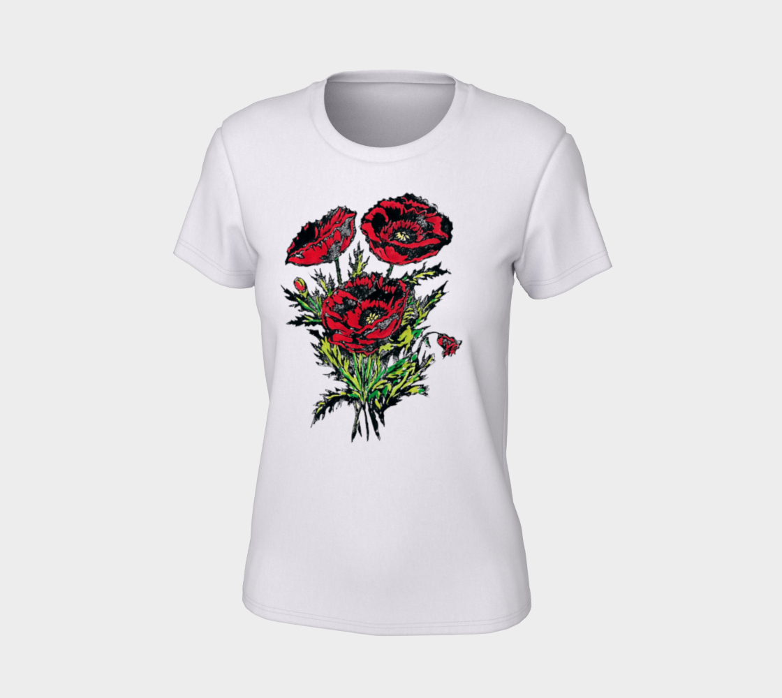 Sapphorica Creations Small poppies Women's Tee - Sapphorica Creations