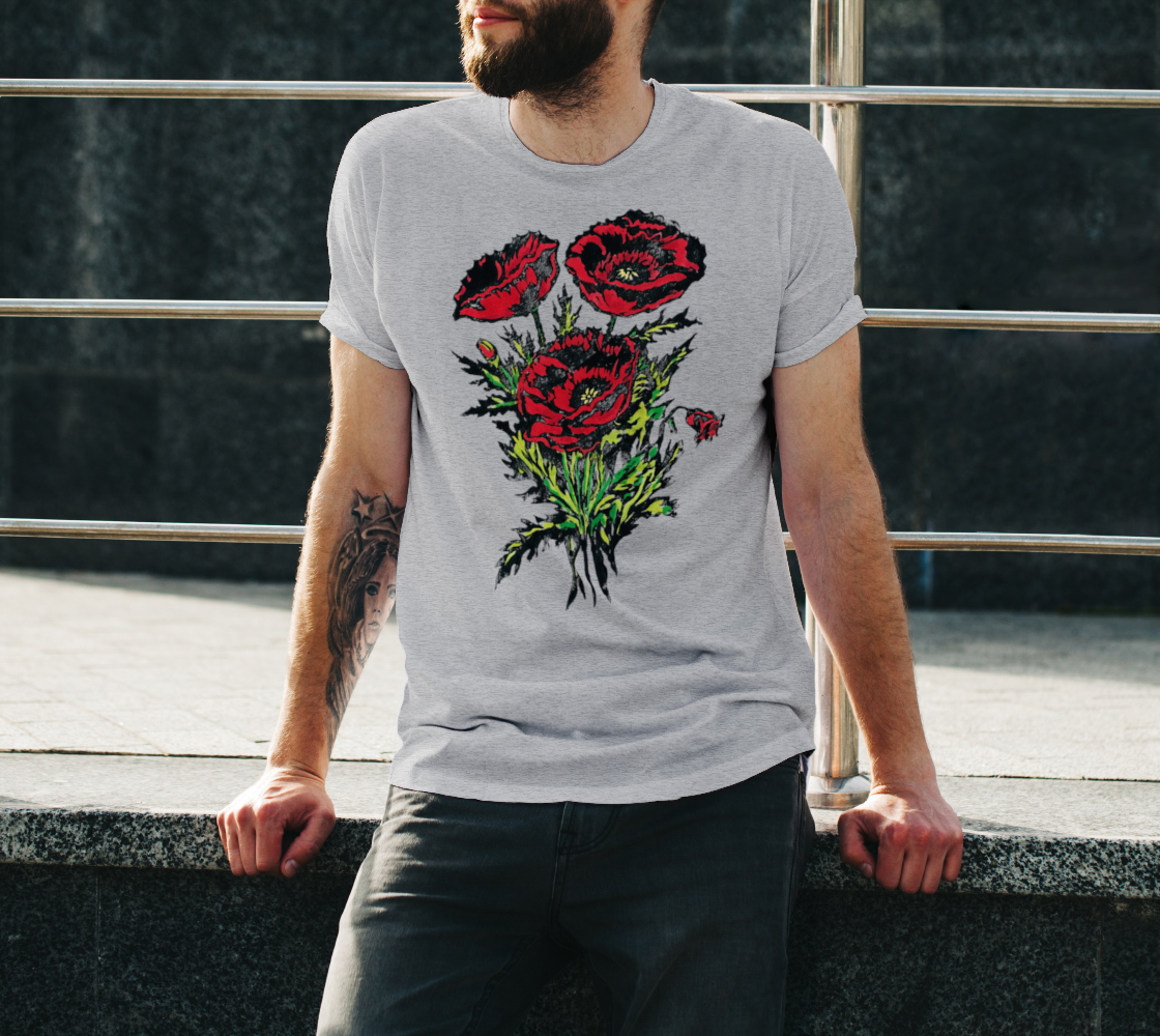 Sapphorica Creations Poppies Unisex Tee - Sapphorica Creations