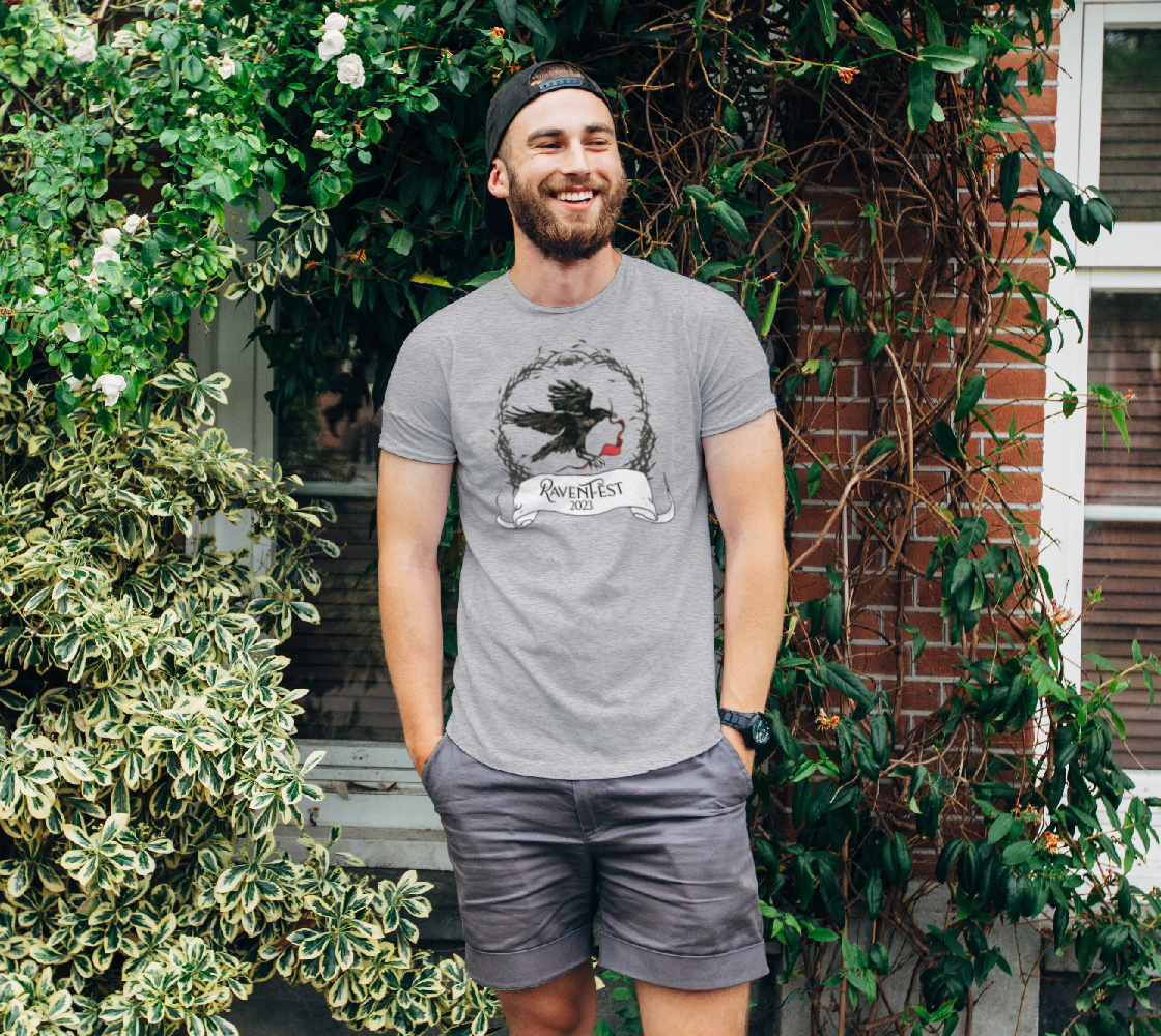 RavenFest Raven Thorn Unisex Tee- extended sizing/colors- with Care Logo x Sapphorica Creations - Sapphorica Creations