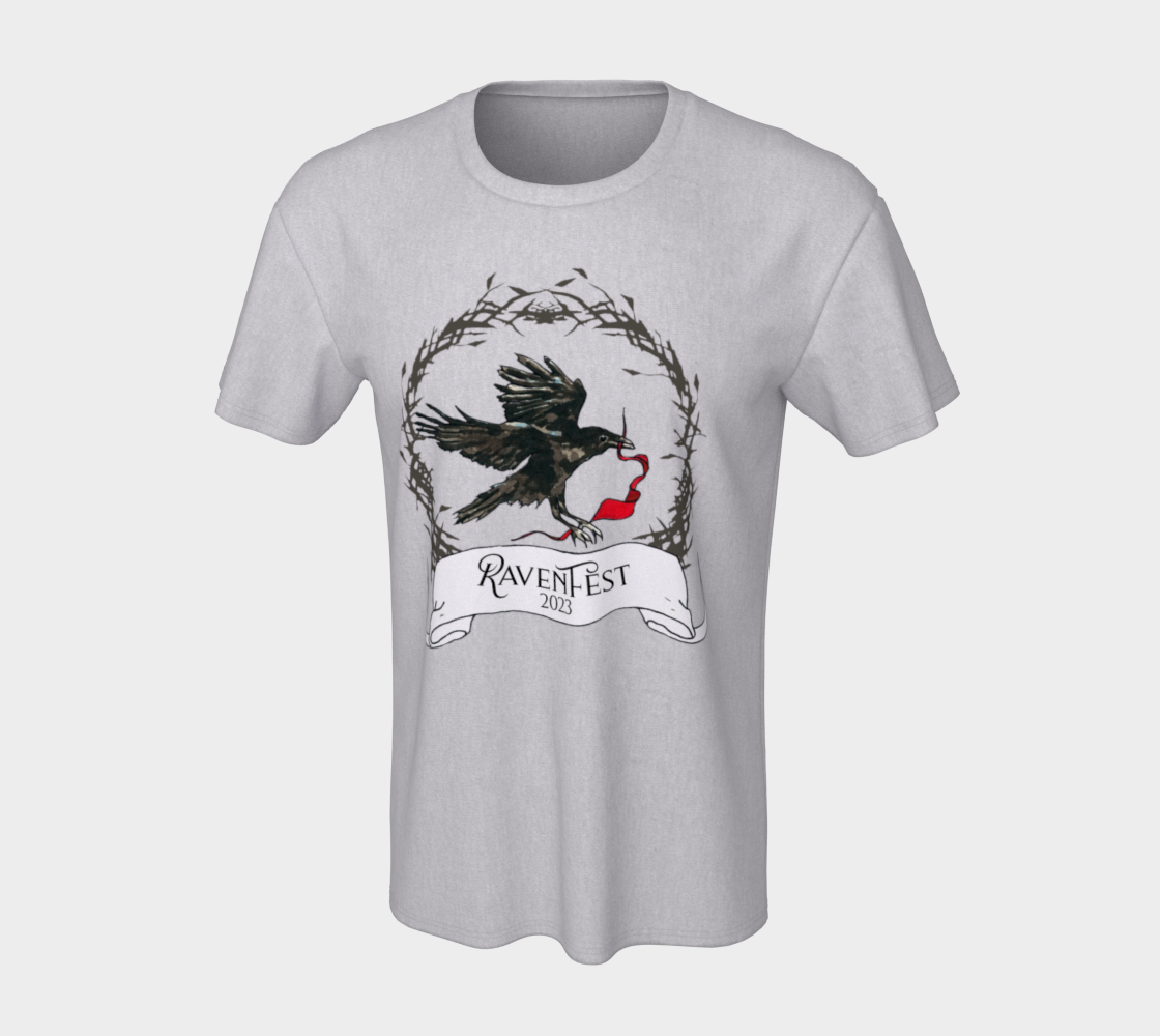 RavenFest Raven Thorn Unisex Tee- extended sizing/colors- with Care Logo x Sapphorica Creations - Sapphorica Creations