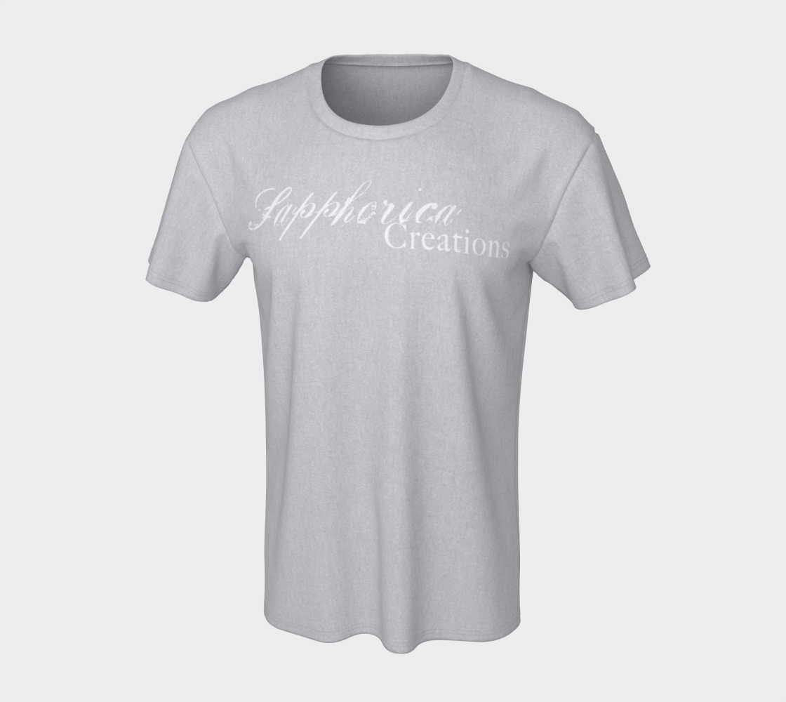 Sapphorica Creations Unisex Tee, White print on Dark tee