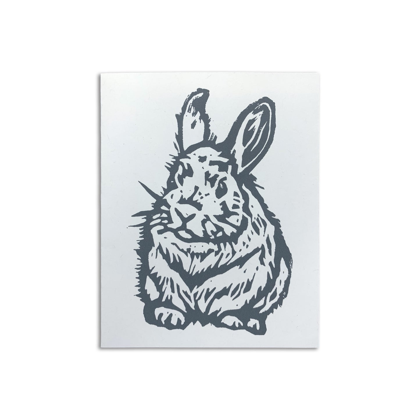 Sapphorica Creations- Grey Bunny Art Card - Sapphorica Creations