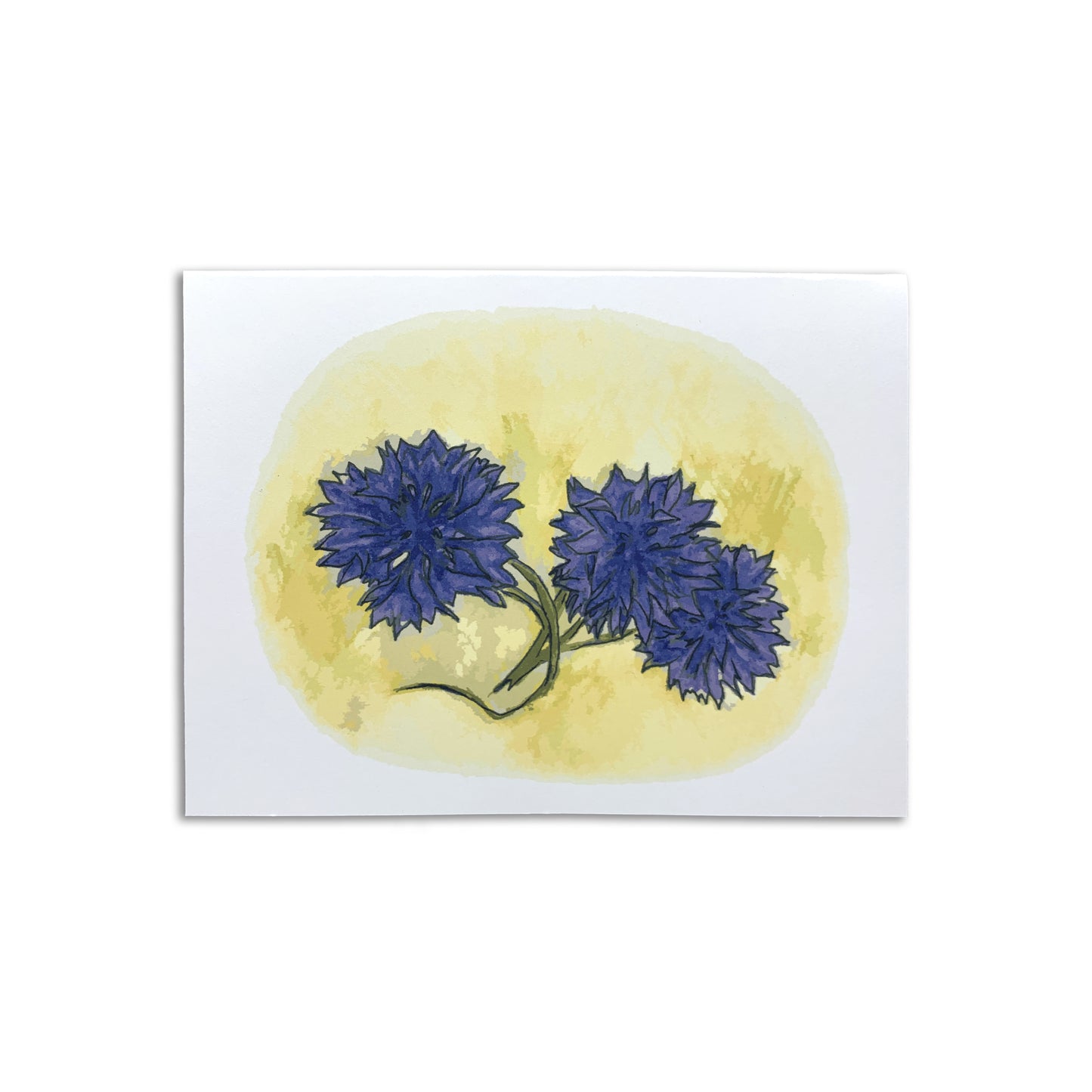 Sapphorica Creations- Cornflower Art Card - Sapphorica Creations