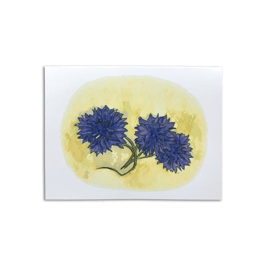 Sapphorica Creations- Cornflower Art Card - Sapphorica Creations