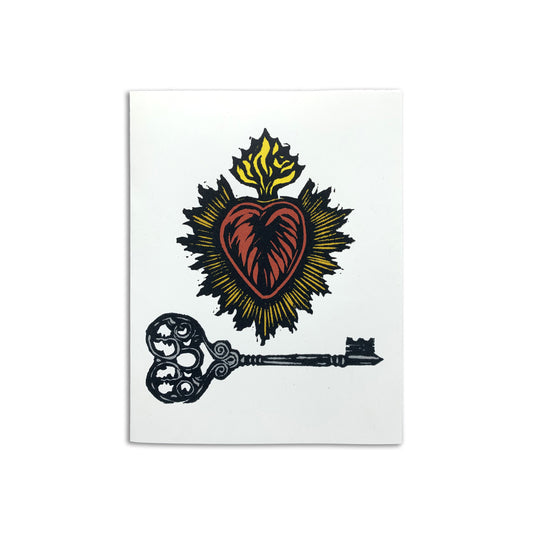 Sapphorica Creations- Heart Key Art Card - Sapphorica Creations