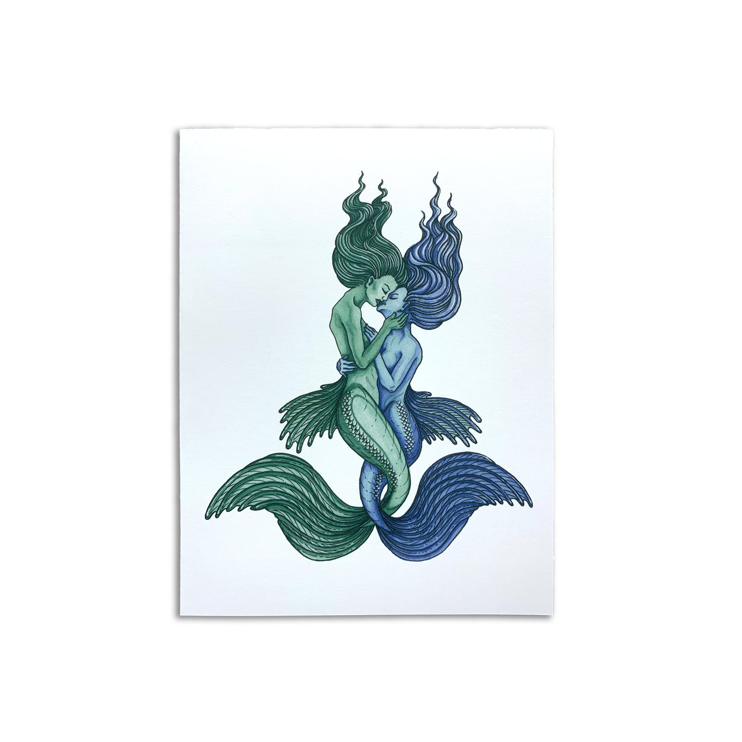 Sapphorica Creations- Mermaids in Love Art Card - Sapphorica Creations