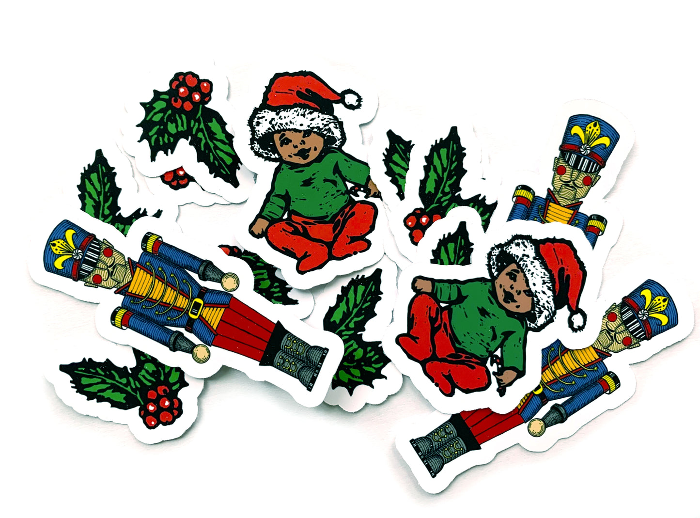 Sapphorica Creations Holiday Gift Wrap 6 Pack Sticker Collection - Sapphorica Creations