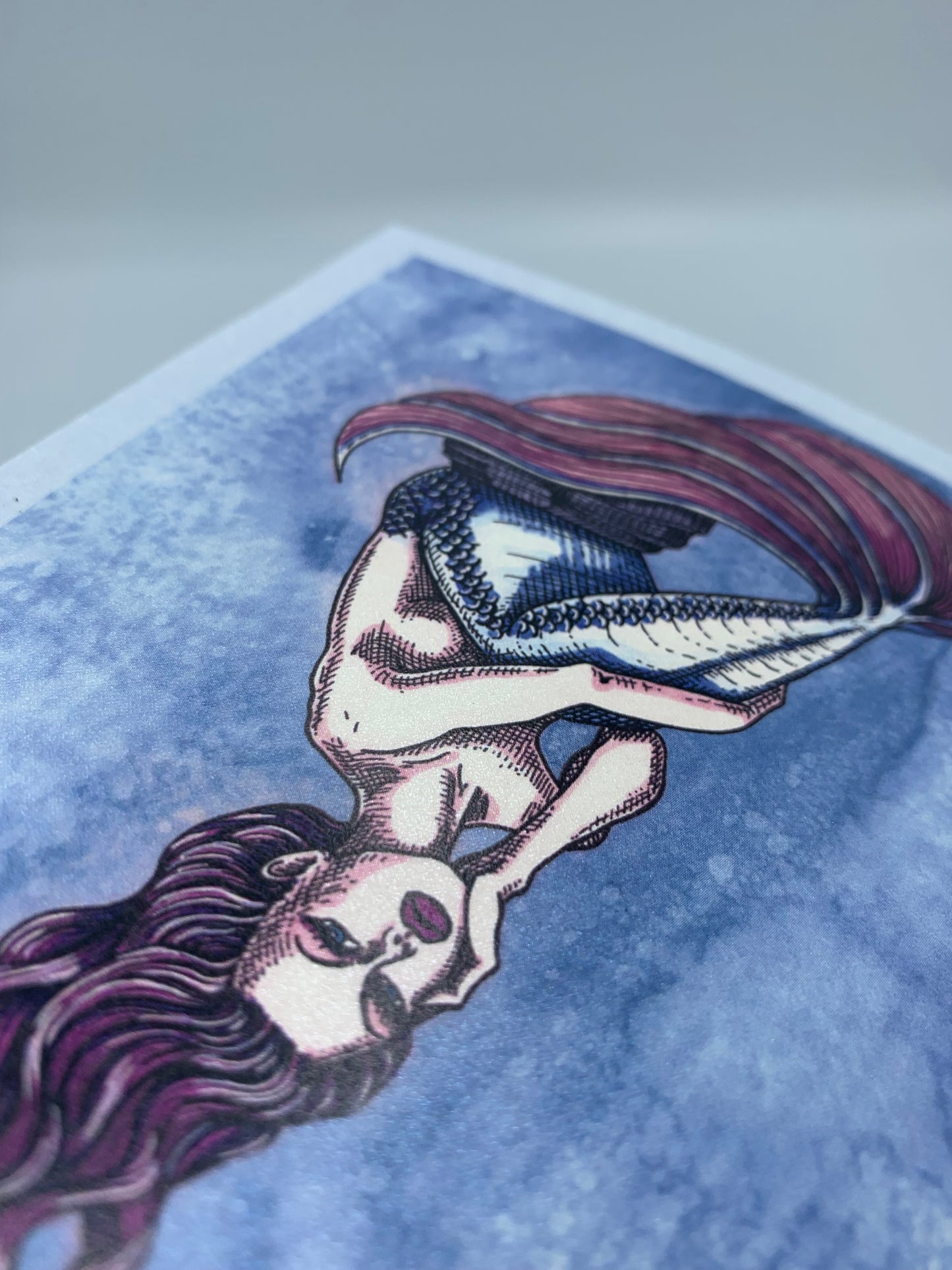 Sapphorica Creations- Mystic Mermaid Illustrated Art Card + Sticker - Sapphorica Creations