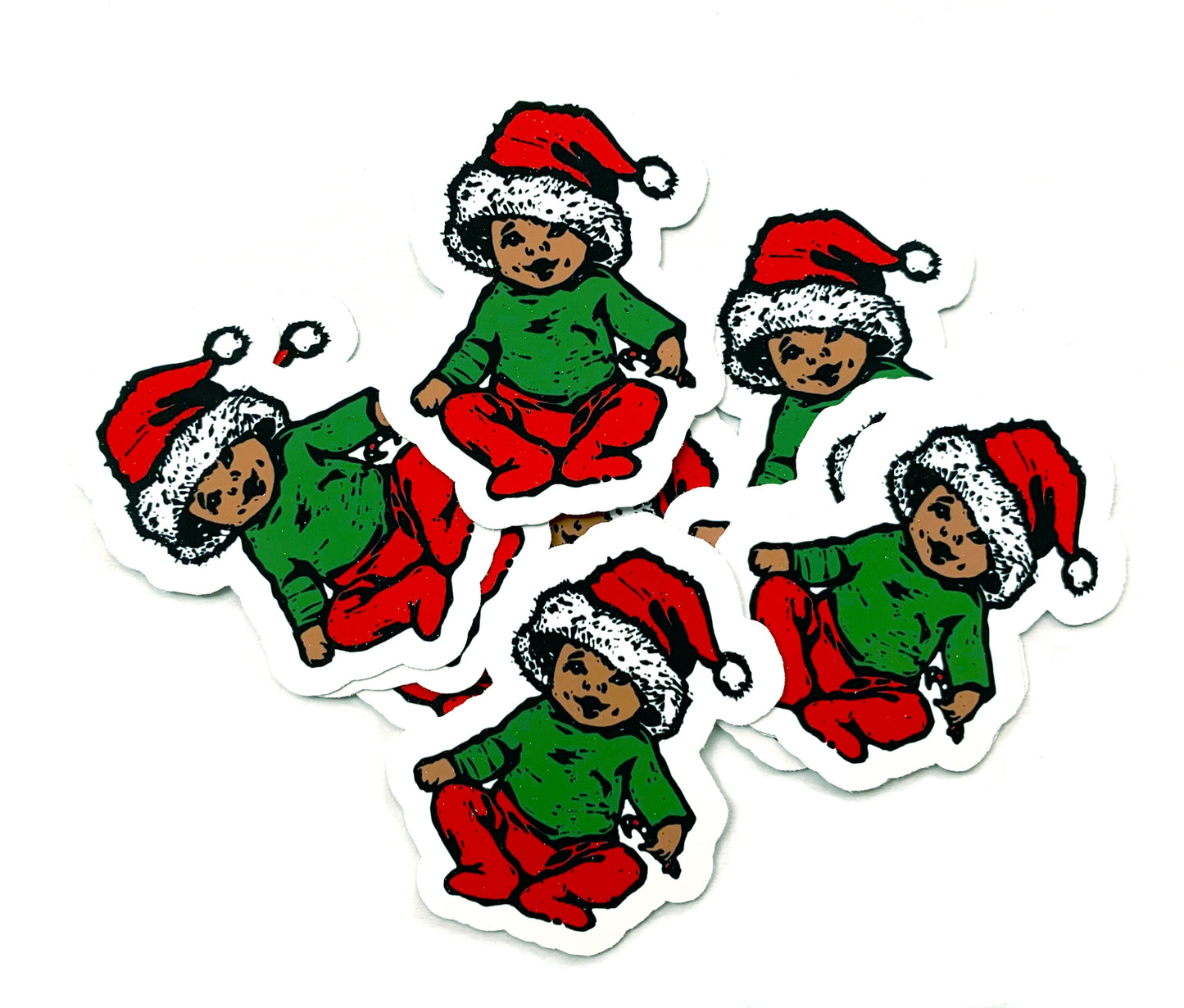 Sapphorica Creations Holiday Gift Wrap 6 Pack Sticker Collection - Sapphorica Creations