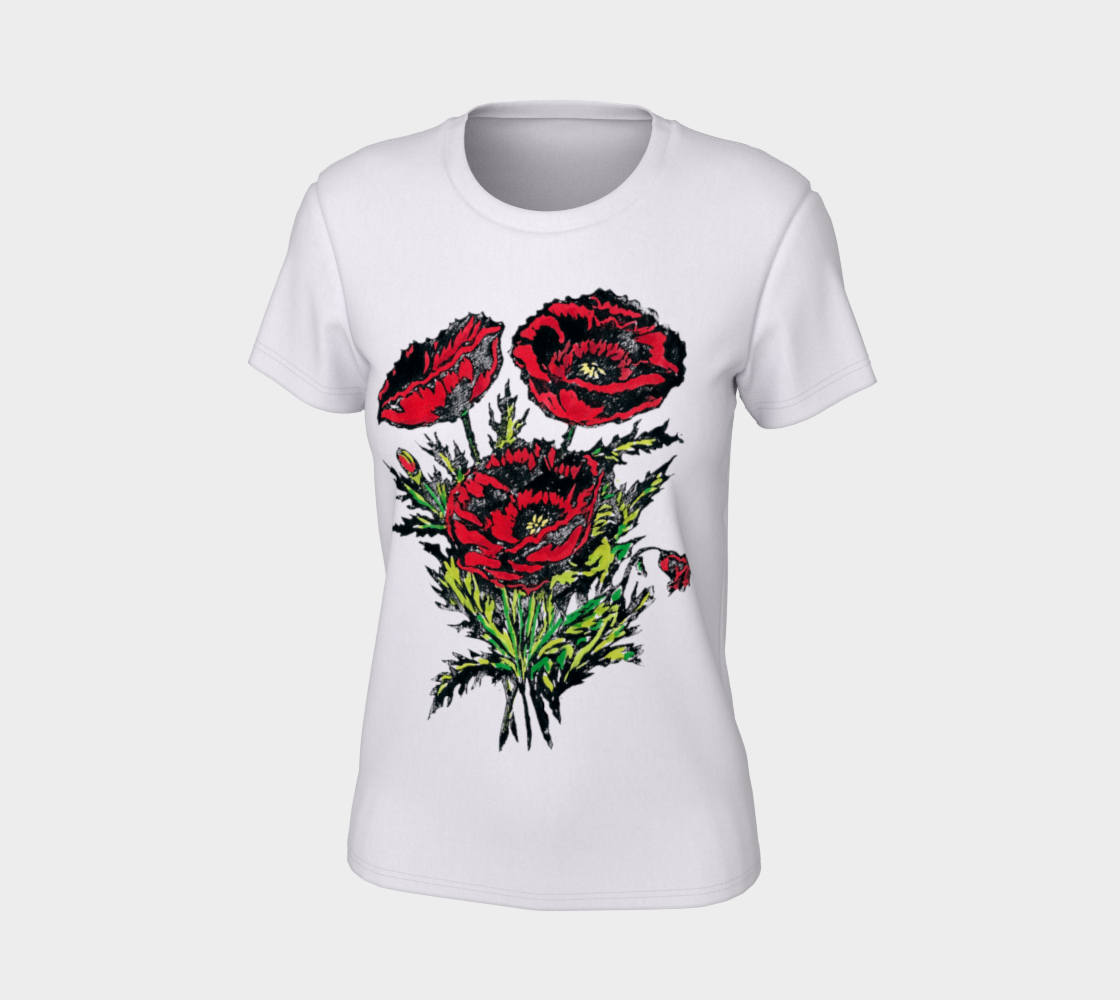 Sapphorica Creations Poppies Women's Tee - Sapphorica Creations