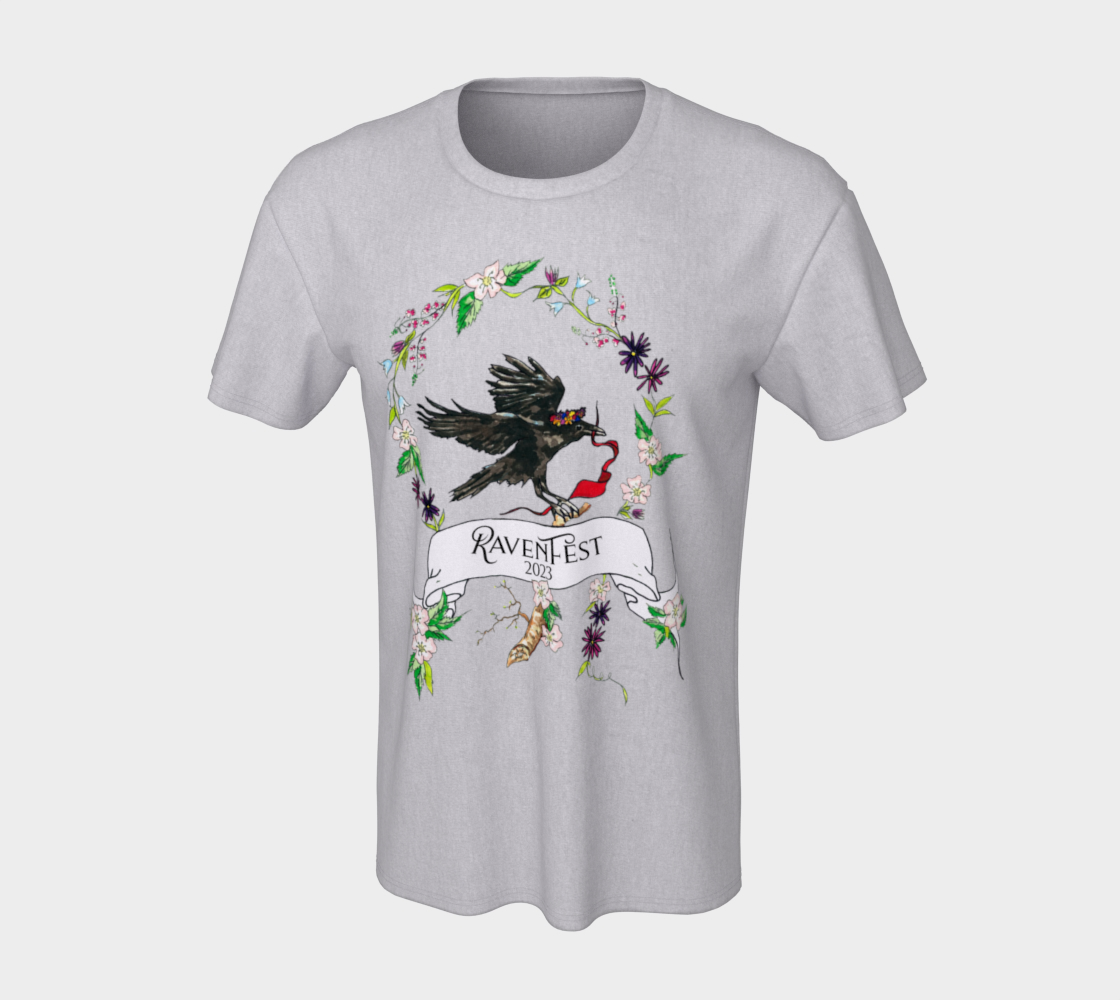 Woodland Wildflower RavenFest 2023 CARE Logo Unisex Tee x Sapphorica Creations - Sapphorica Creations