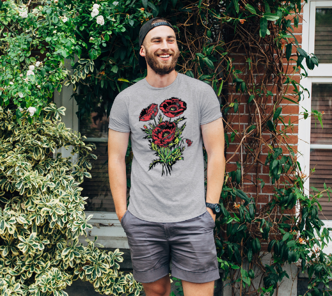 Sapphorica Creations Poppies Unisex Tee - Sapphorica Creations