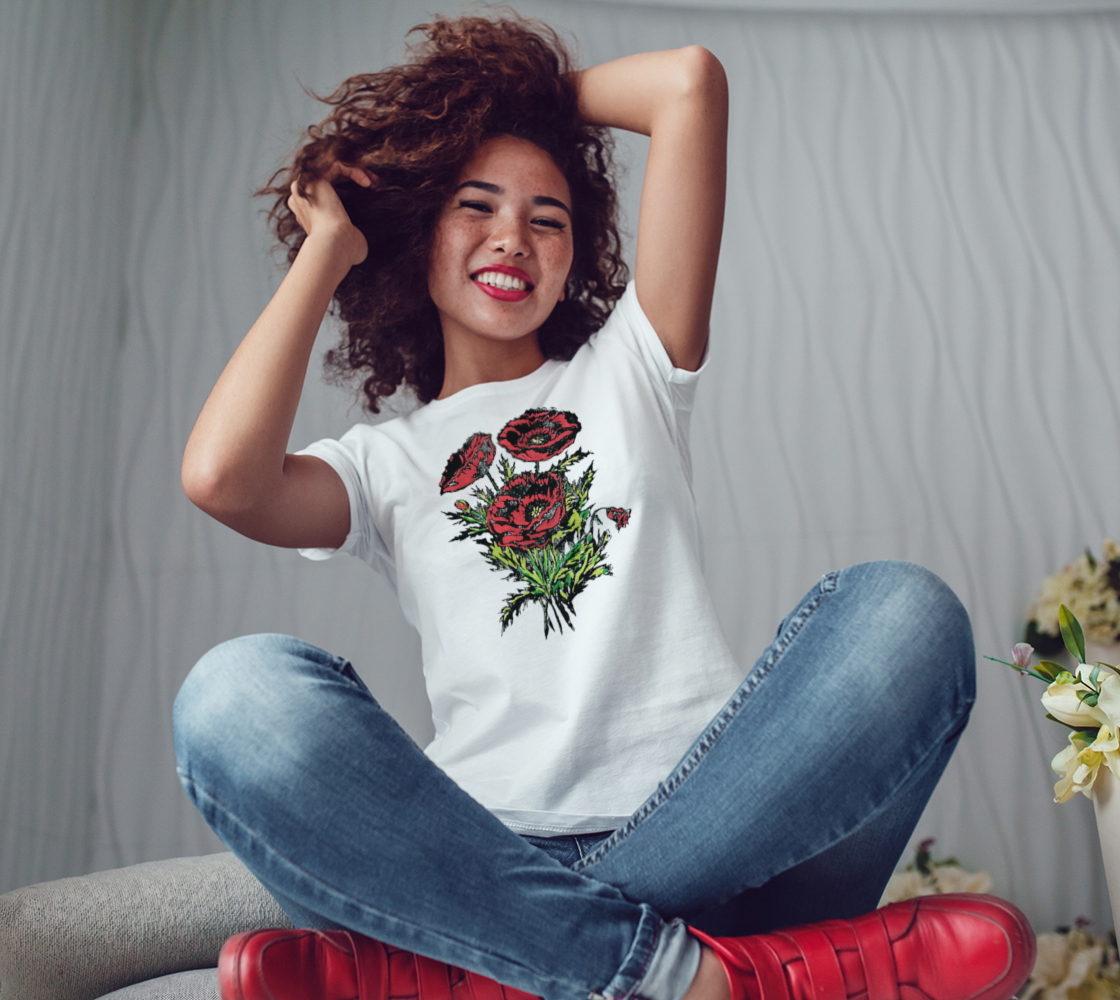 Sapphorica Creations Small poppies Women's Tee - Sapphorica Creations