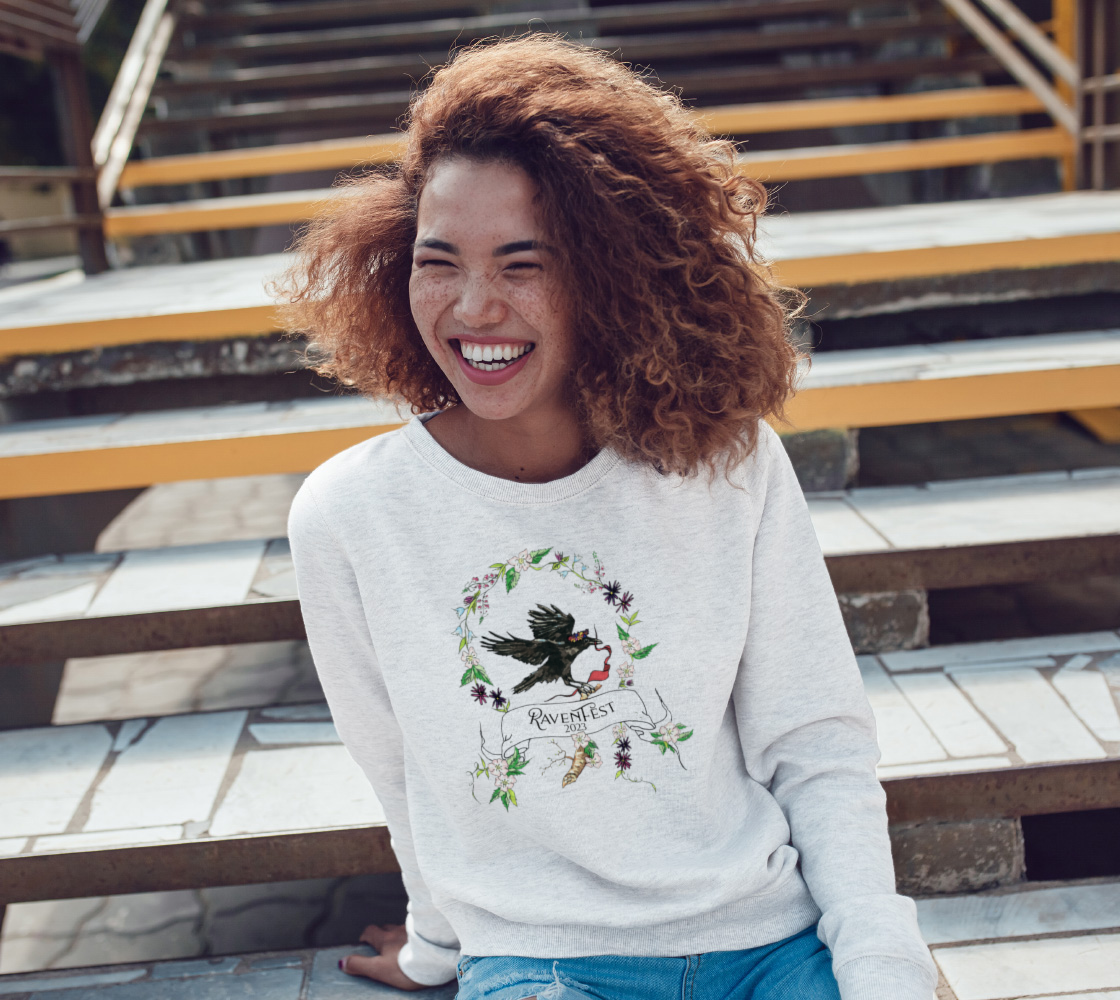 Woodland Wildflower RavenFest 2023 Sweatshirt x Sapphorica Creations - Sapphorica Creations
