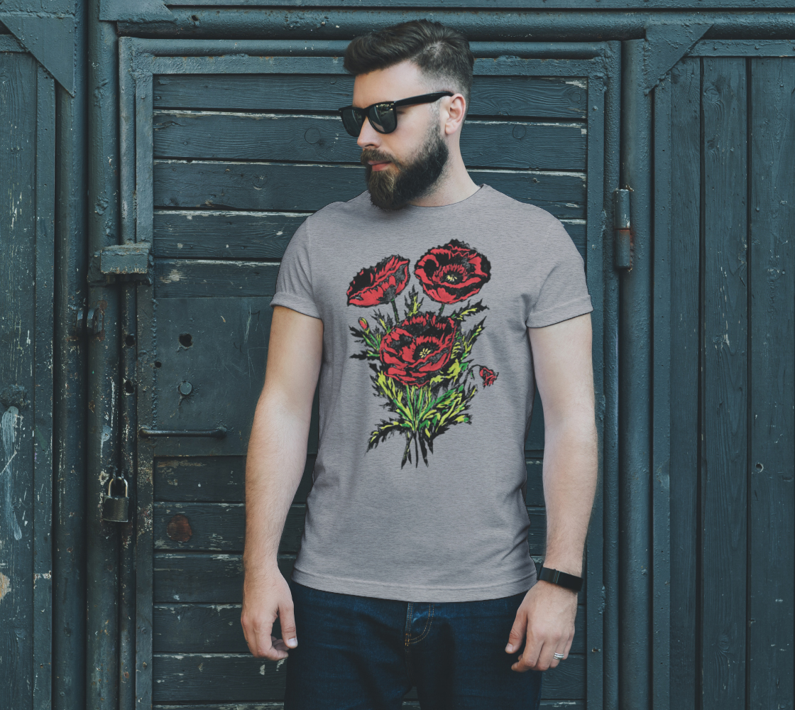 Sapphorica Creations Poppies Unisex Tee - Sapphorica Creations