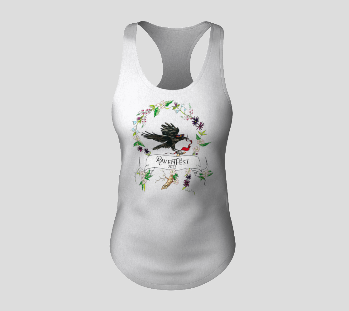 Woodland Wildflower RavenFest 2023 Women's Racerback Tank x Sapphorica Creations - Sapphorica Creations